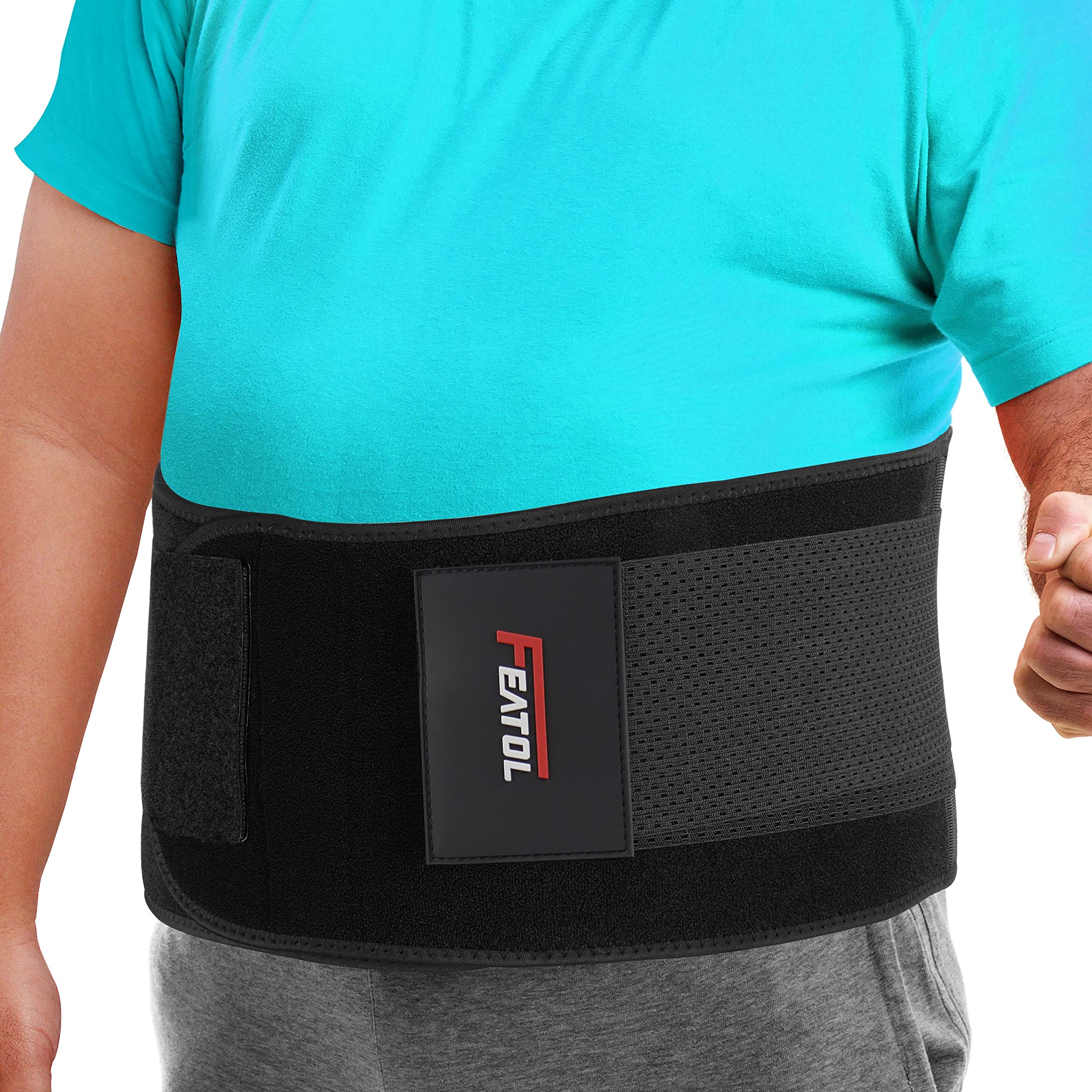 FEATOL Back Brace for Lower Back Pain （Large Size/X large Size）+
