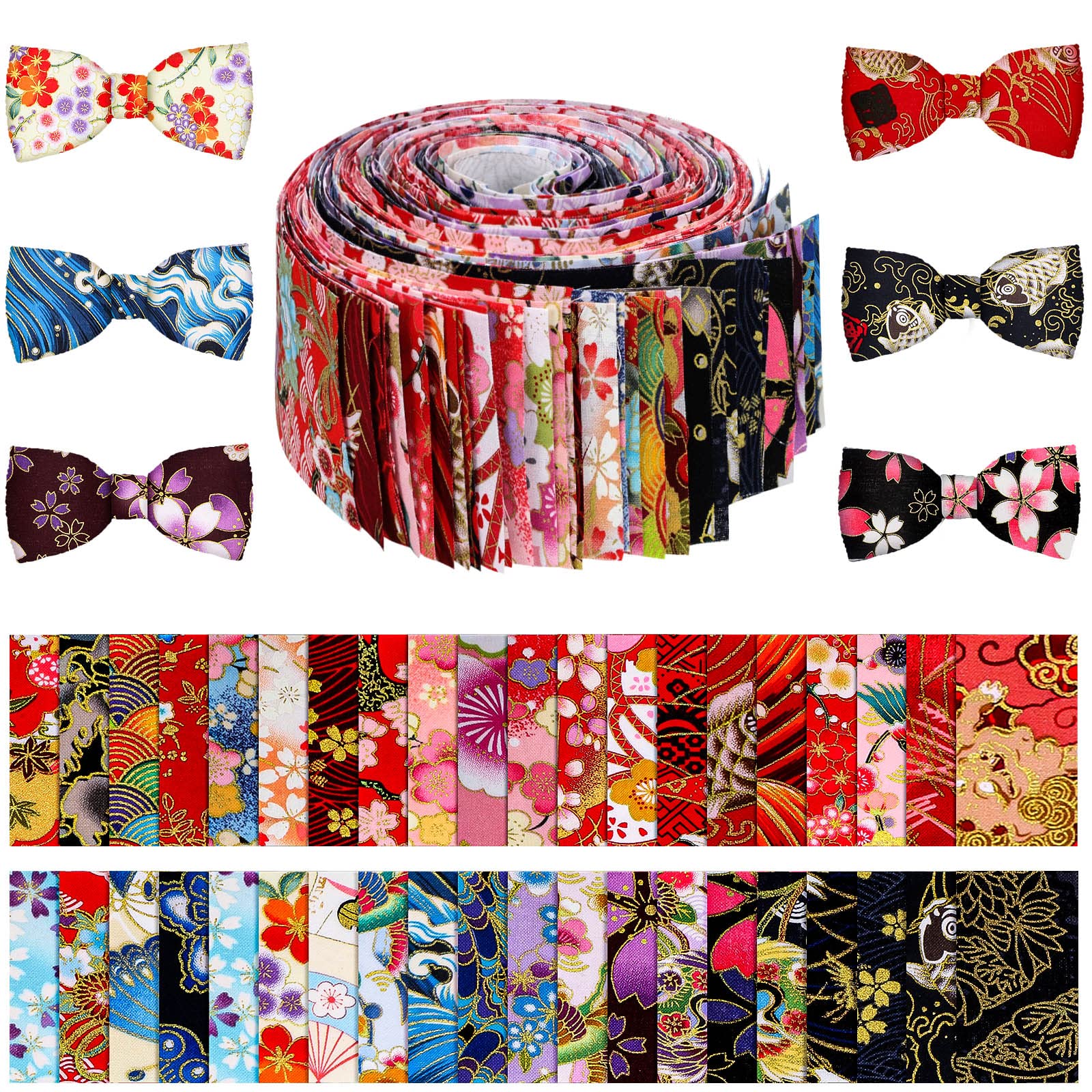 Booksew Ankara Fabric Cotton Fabric Floral Jelly Roll Strips 8-9 Pcs/lot  5x100cm Telas Patchwork Algodon Diy Dolls Sewing Craft - Fabric - AliExpress