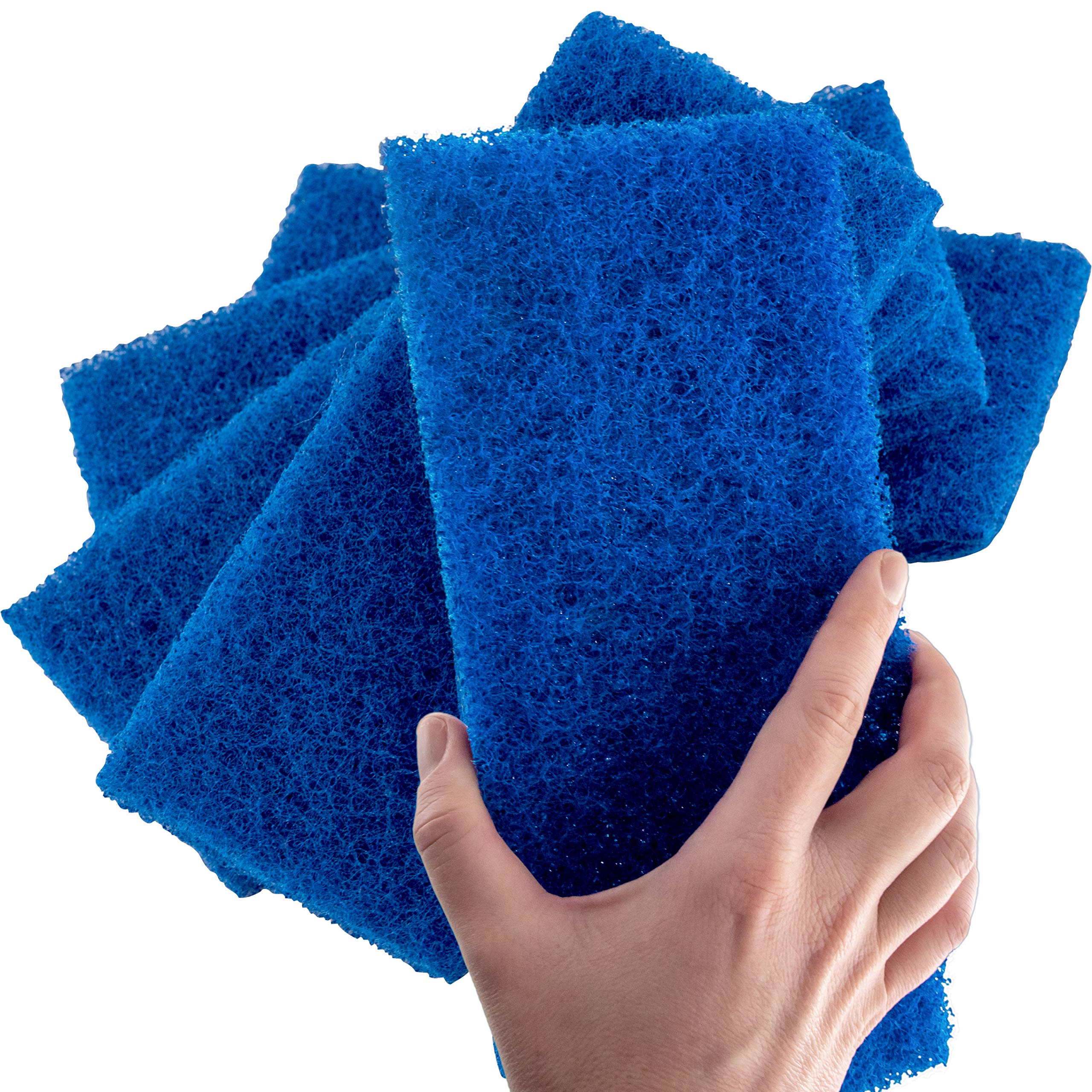 Medium Duty XL Blue Scouring Pad 5 Pack. 10 x 4.5in Large Multipurpose  Nylon Scrubbing Sponges. Clean Kitchens, Bathrooms, Counters and Floors to  Erase Grime and Make Surfaces Sparkle