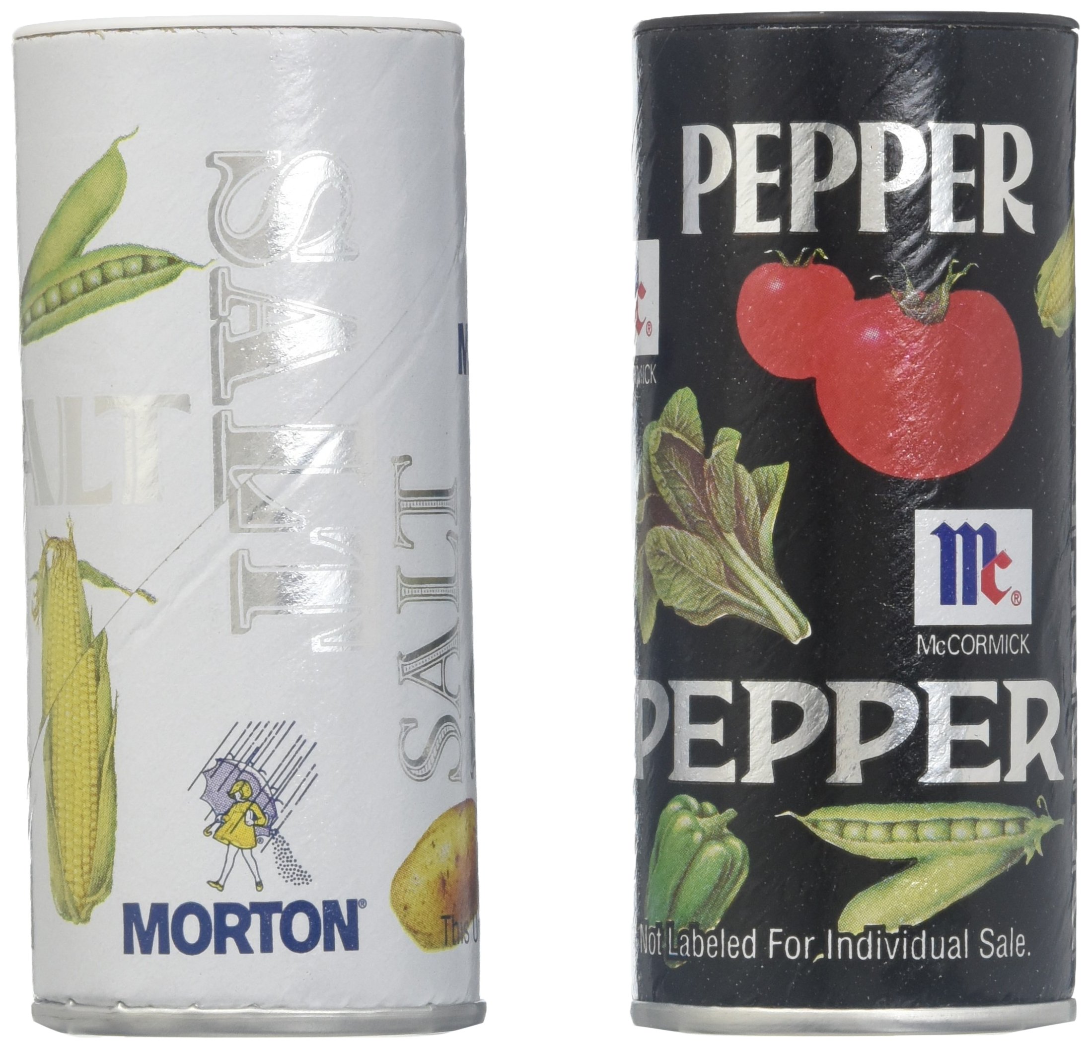 Brand - Salt and Pepper Set, 4 Ounces Salt and 1.25