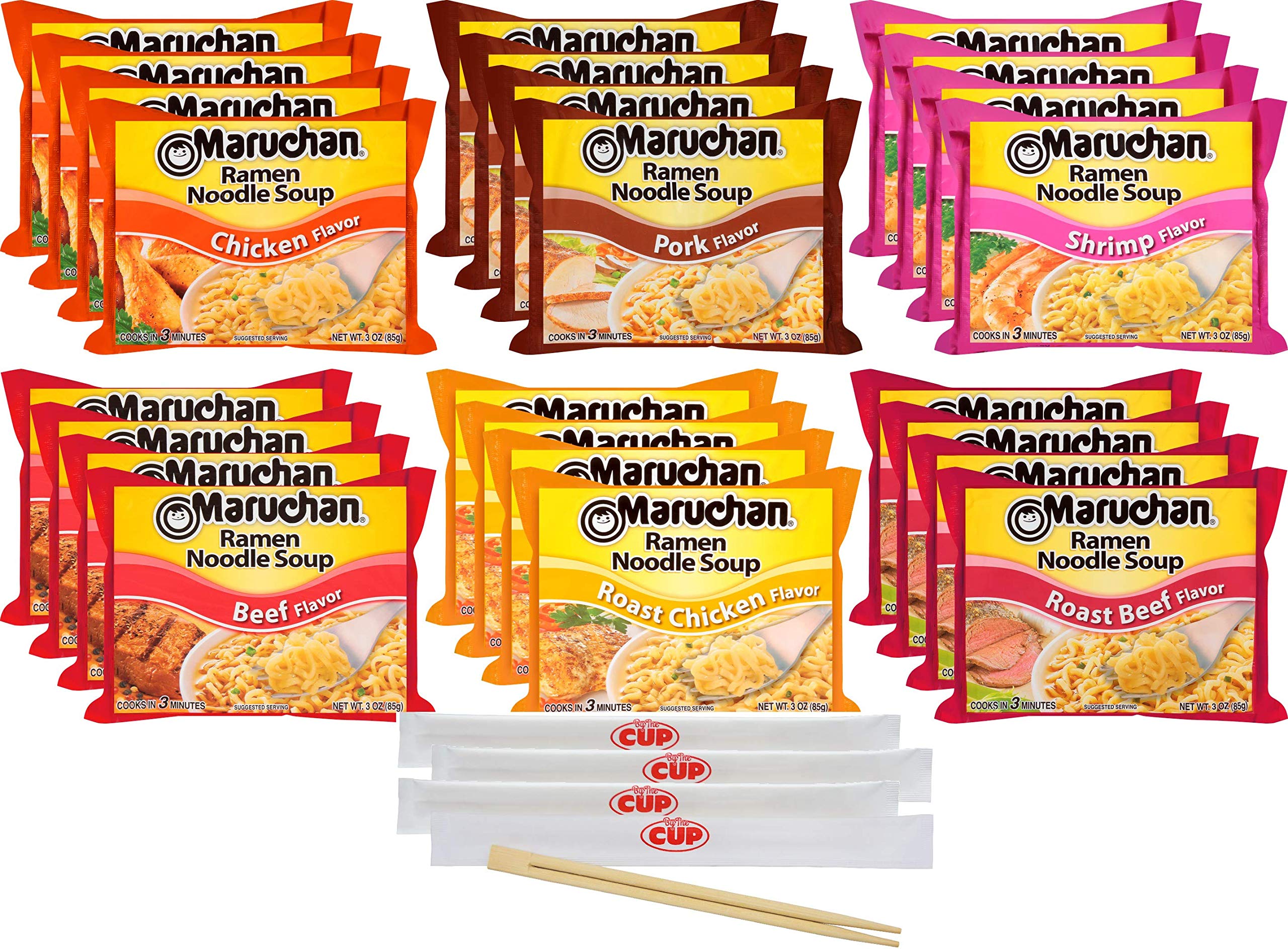  Maruchan Ramen Pork Flavor, 3.0 Oz(Pack of 24) : Packaged  Noodle Soups : Grocery & Gourmet Food