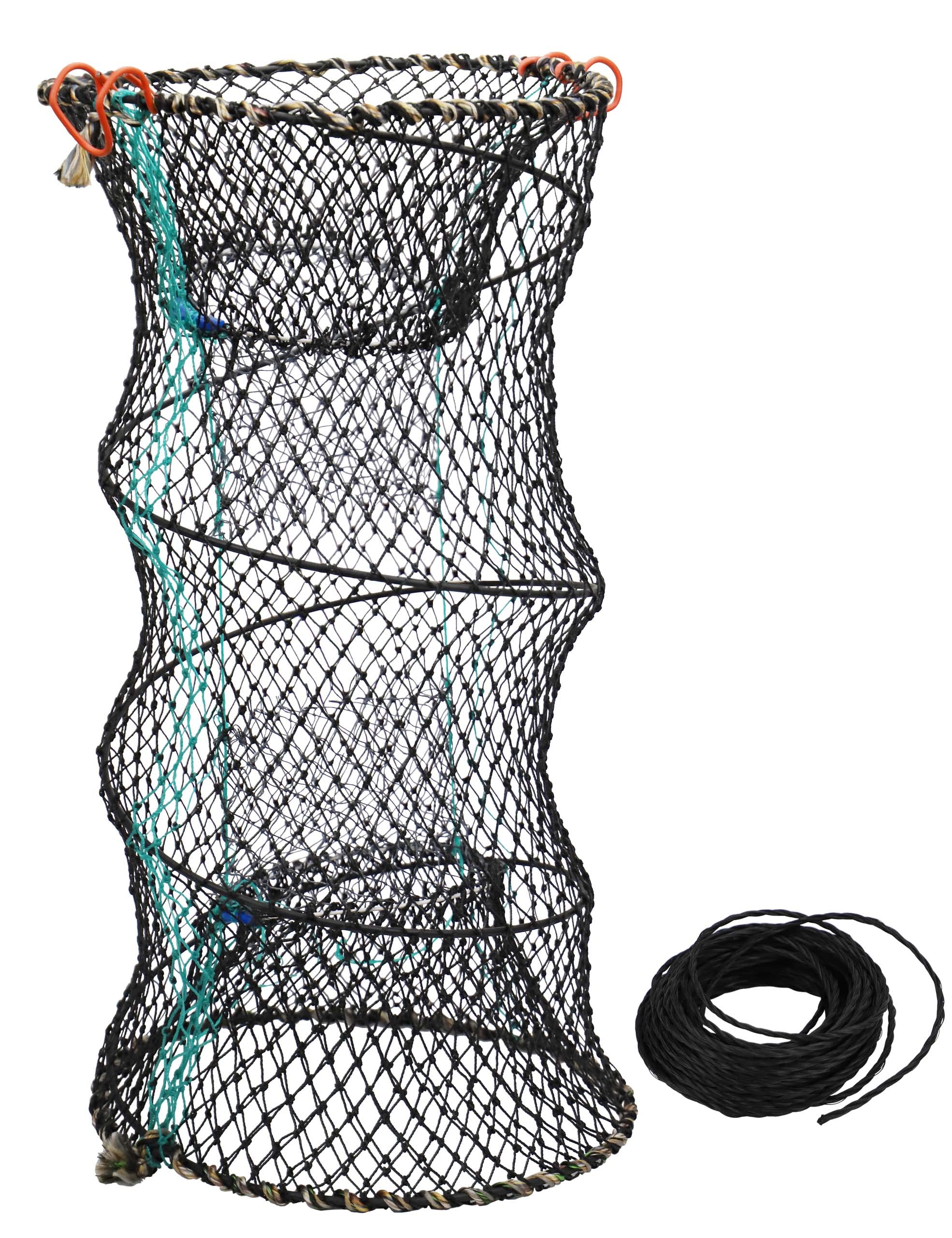 Portable Folded Fishing Net Collapsible Minnow Trap Fishing Bait Trap Crab  Bait Traps Cast Mesh Cage for Lobster Shrimp Crab (6 Holes 80cm) :  : Sports & Outdoors