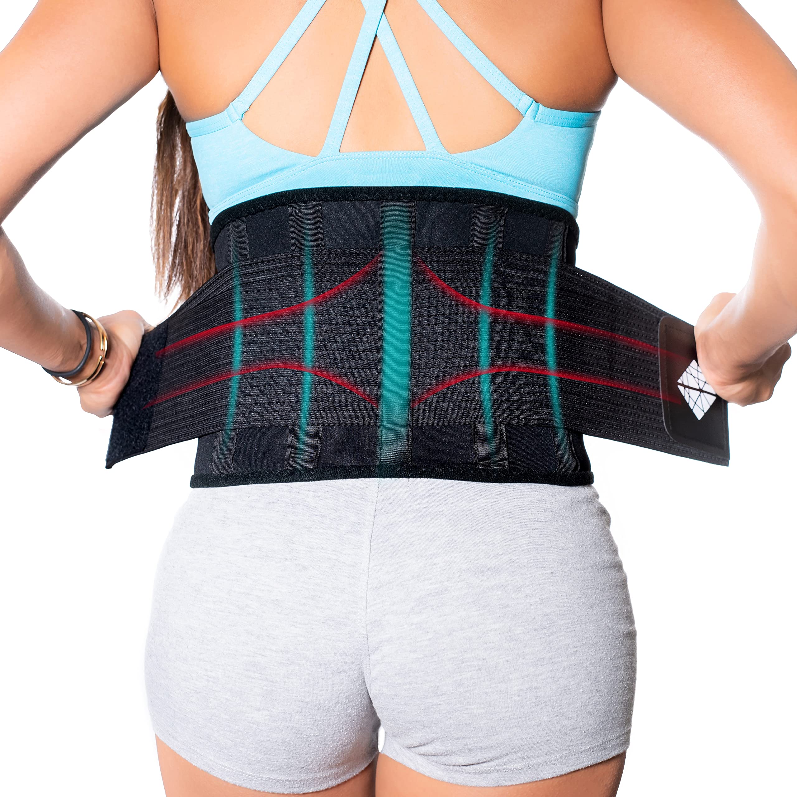 Lower Back Brace with Suspenders | Lumbar Support | Wrap for Posture  Recovery, Workout, Herniated Disc Pain Relief | Waist Trimmer Work Ab Belt  