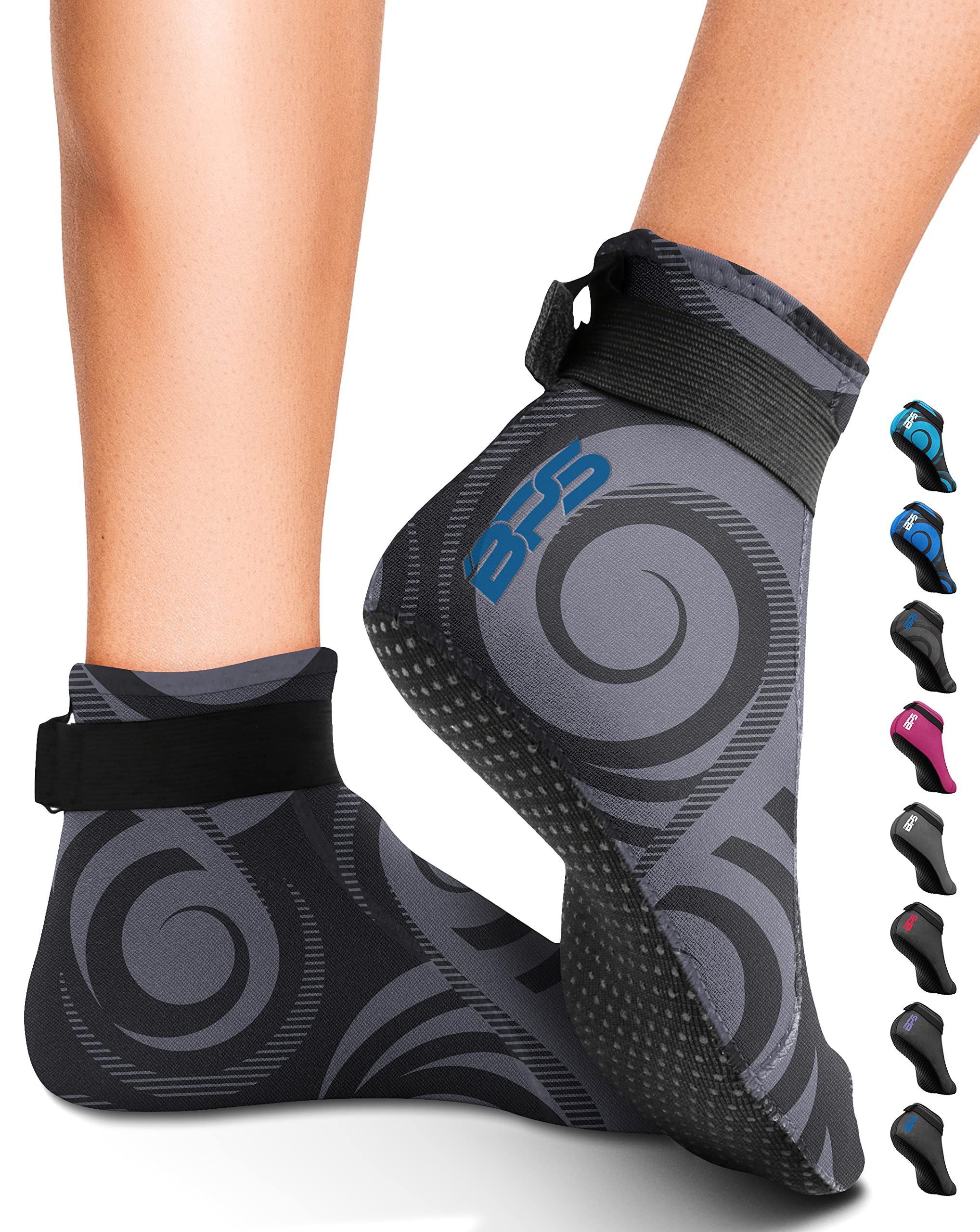 BPS New Zealand 'Smart' 3mm Neoprene Socks - Glued & Stitched Anti-Slip  Wetsuit Swim Socks Dive Boots for Beach Water Sports