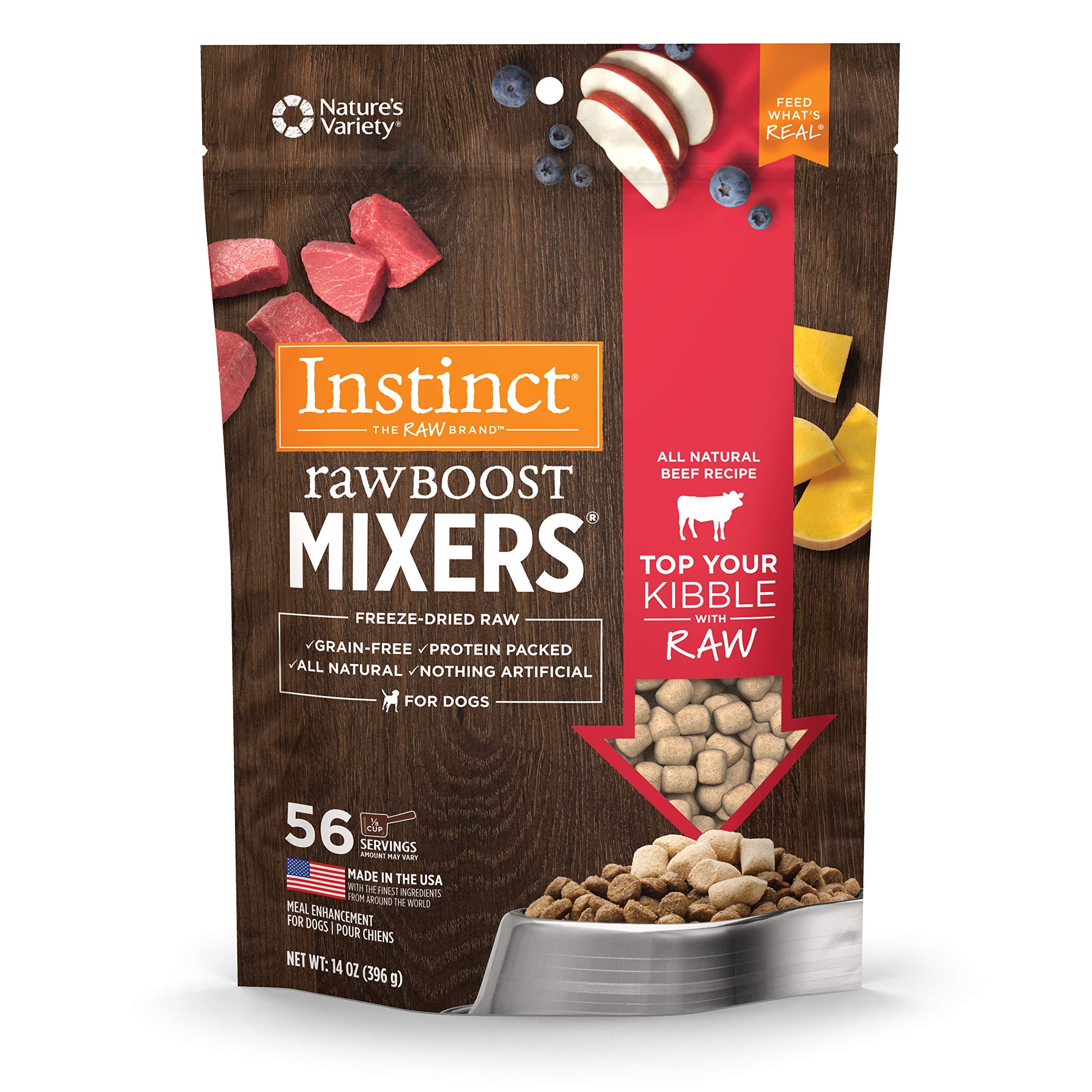 Instinct Raw Boost Mixers Freeze Dried Raw Dog Food Topper Grain