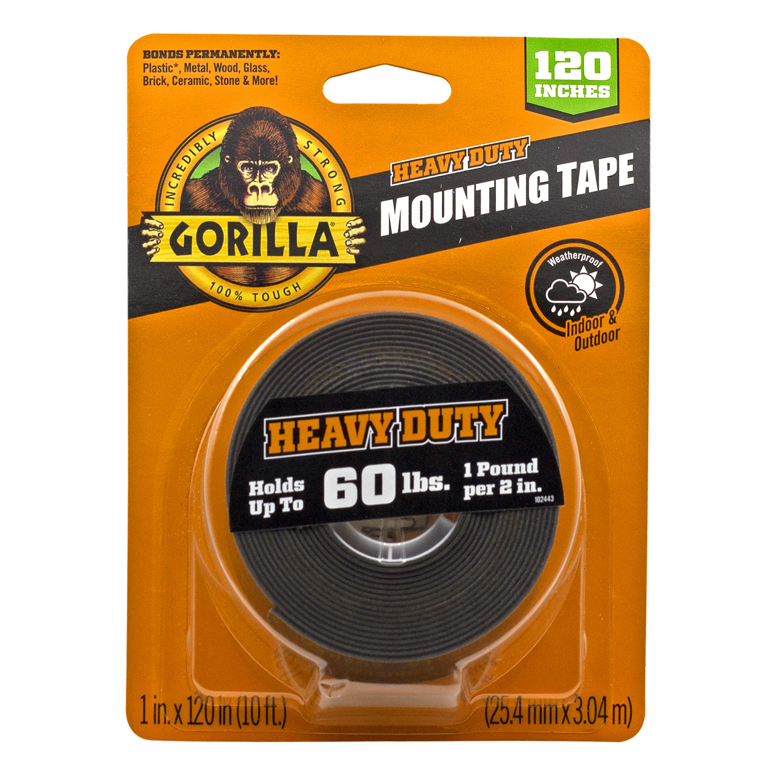 Gorilla Tough Clear Mounting Squares 1 Length x 1 Width 1 Pack