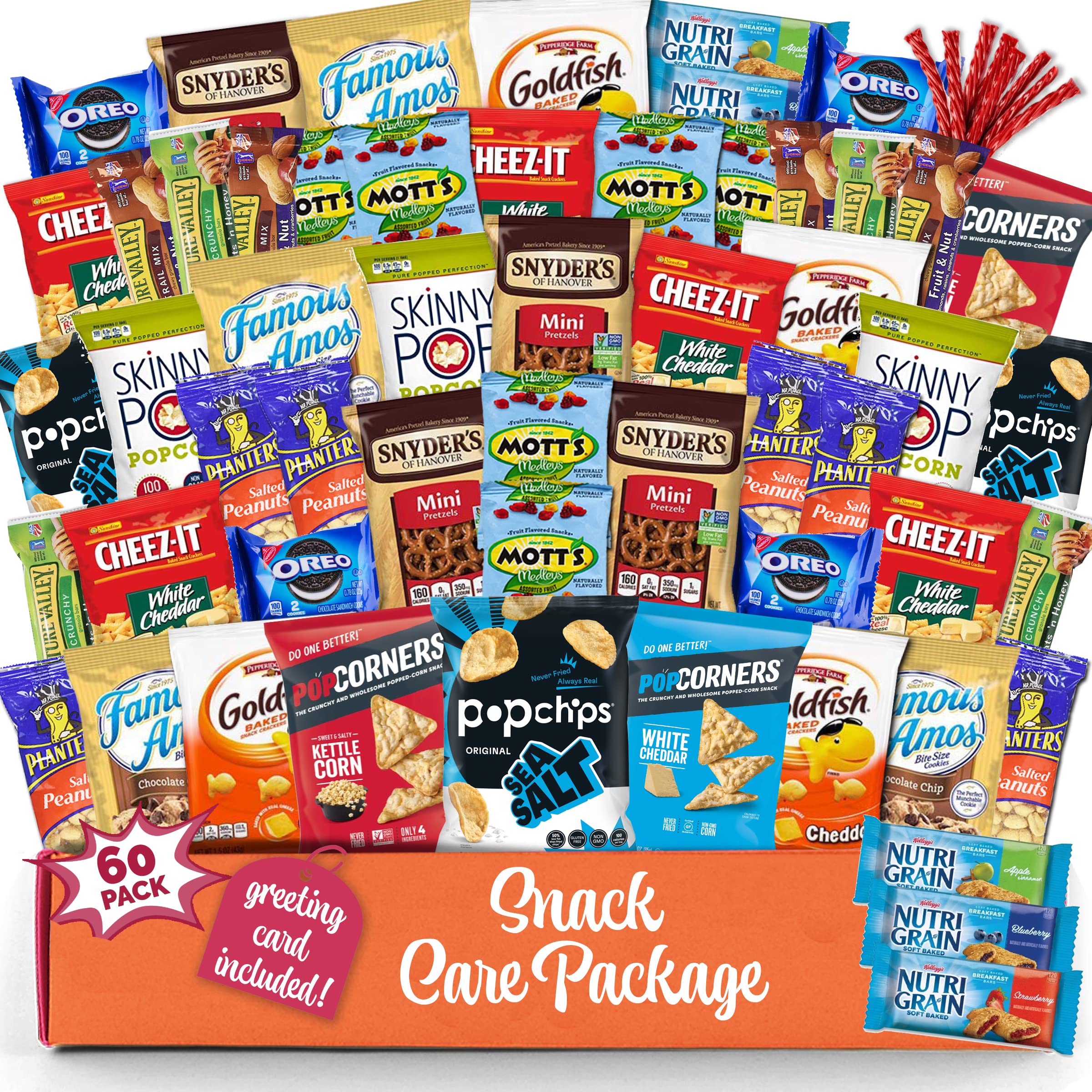 Snack Box Variety Pack (60 Count) - College Student, Birthday