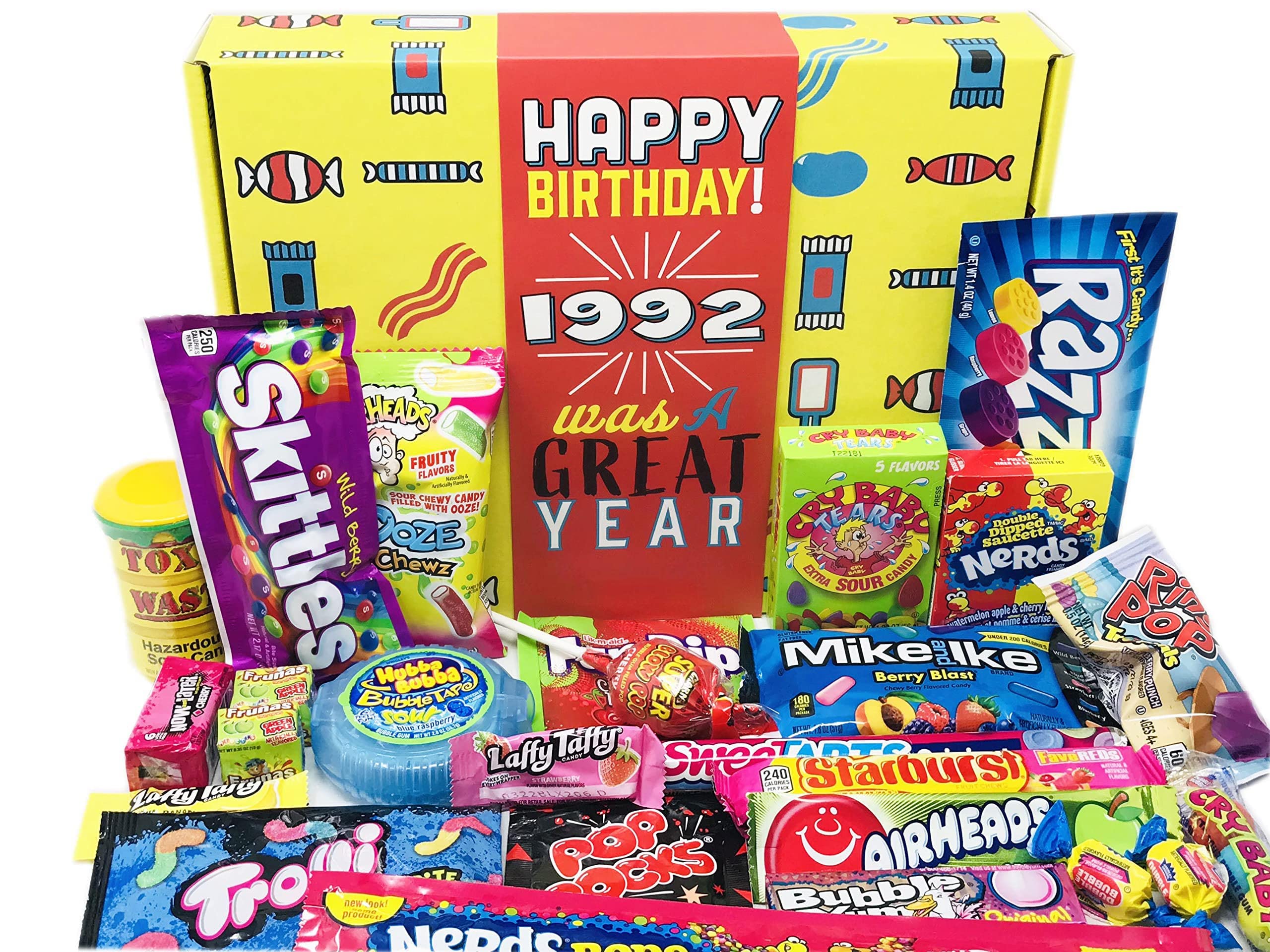 RETRO CANDY YUM 1992 30th Birthday Decade 90s Candy Gift Basket