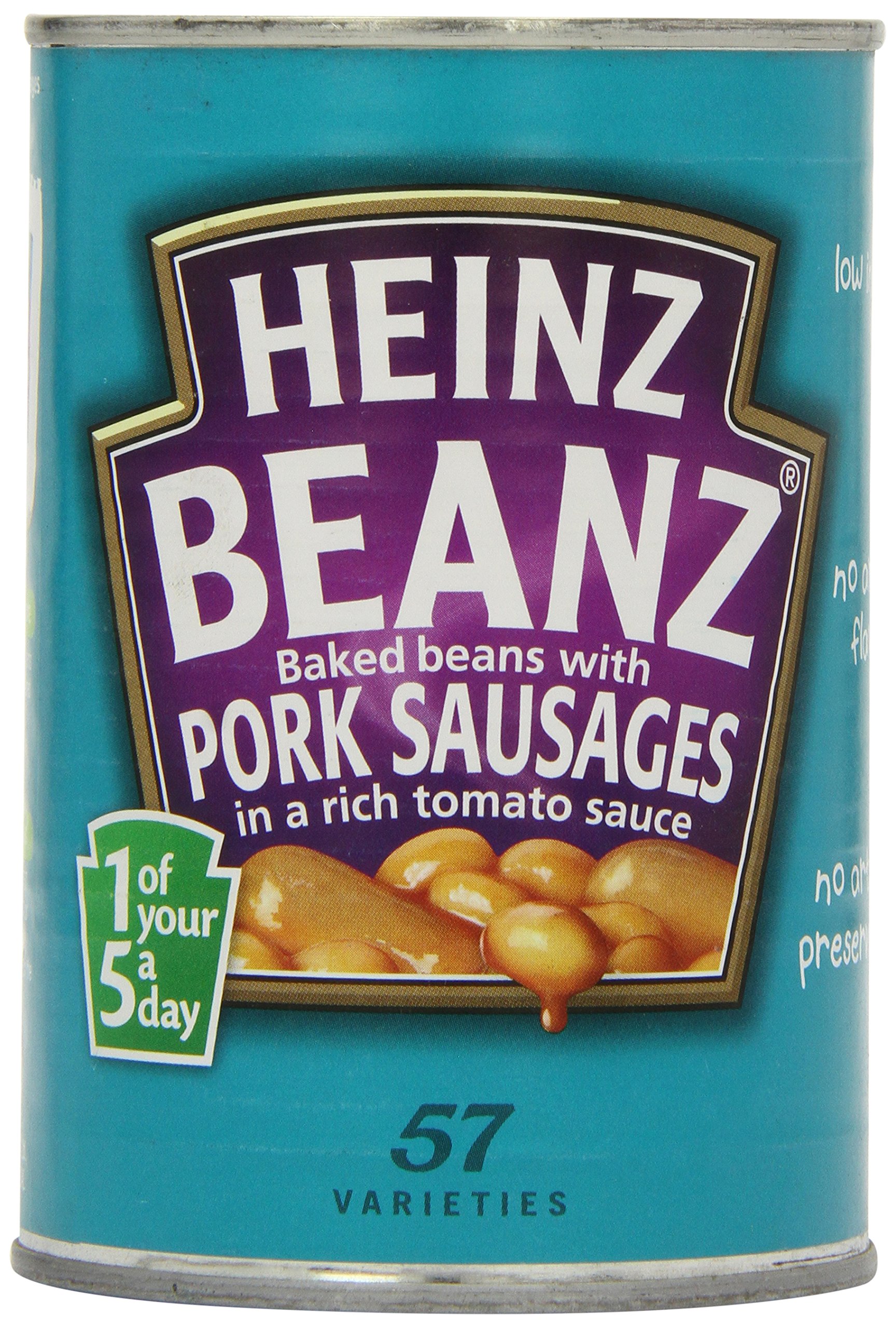 Heinz Baked Beans And Pork Sausages Large Size 415g By Heinz Foods 7019