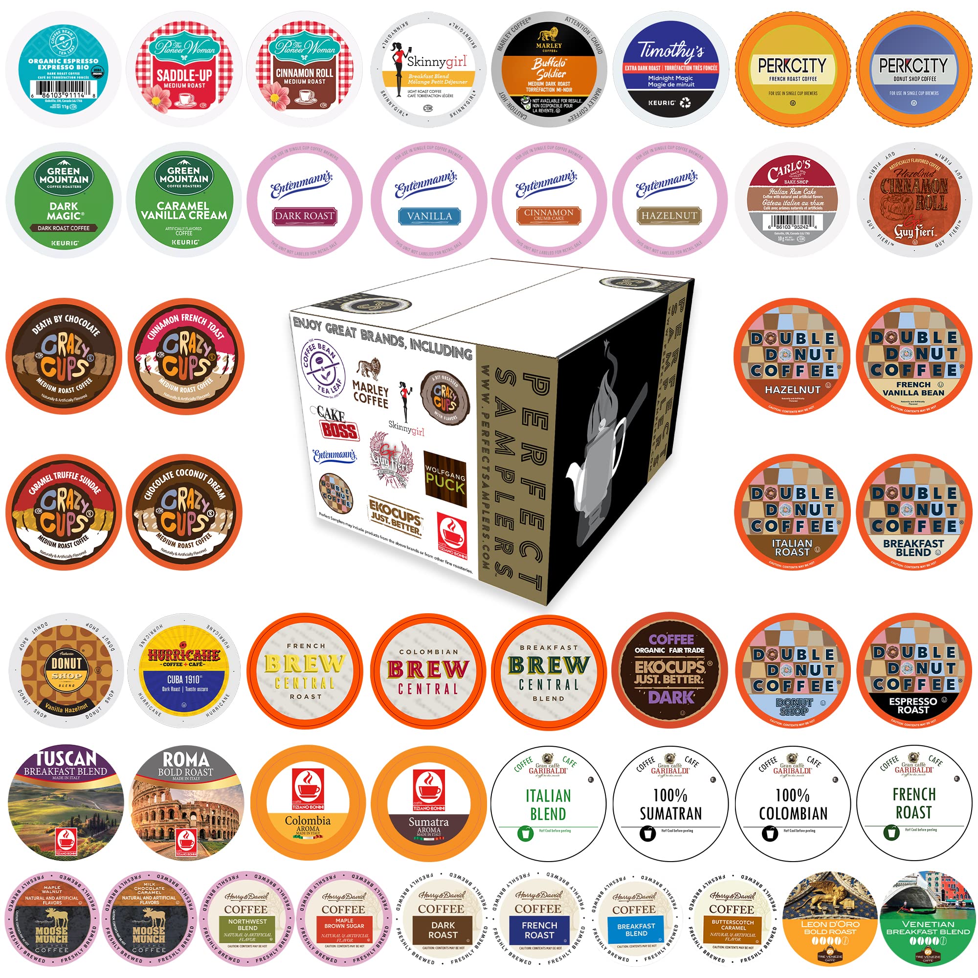 Double Donut Flavored Coffee Single Serve Cups for Keurig Brewer Variety  Pack Samplers - Crazy Cups