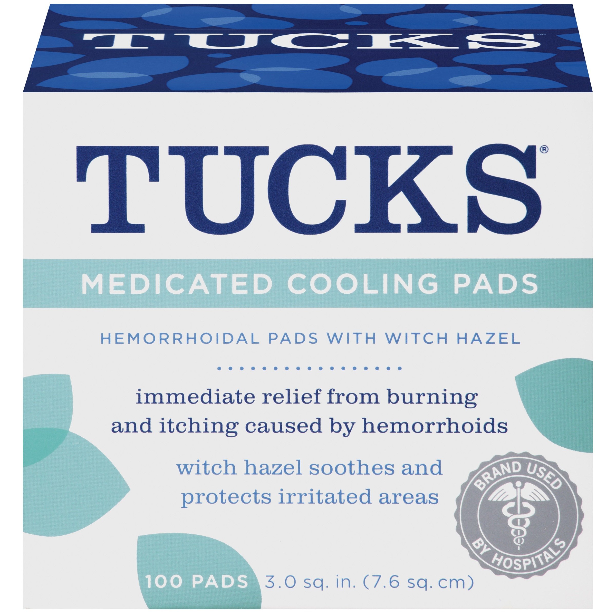 Tucks Cooling Pads, Medicated - 100 pads