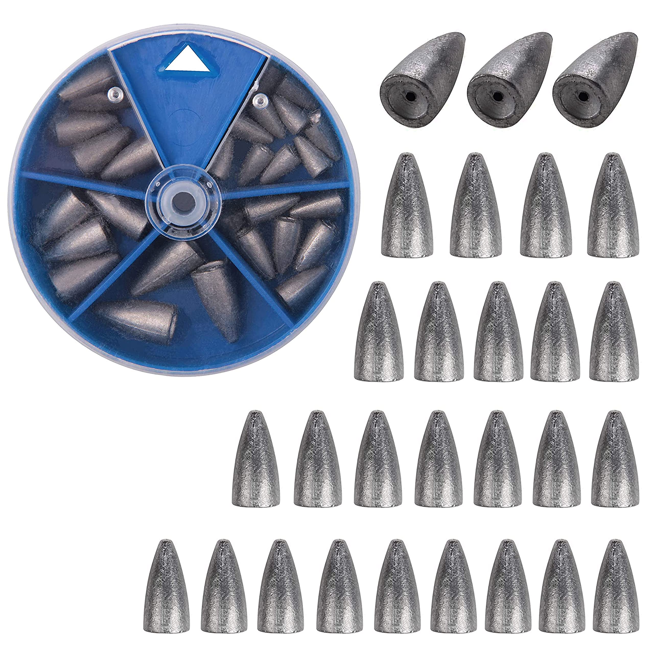 Fishing Weights Sinkers Fishing Beads Kit Worm Weights Slip Bullet Sinkers  for Bass Fishing Assorted Fish Eye Beads Accessories for Carolina Rig Texas  Rigs 48pcs : : Sports & Outdoors