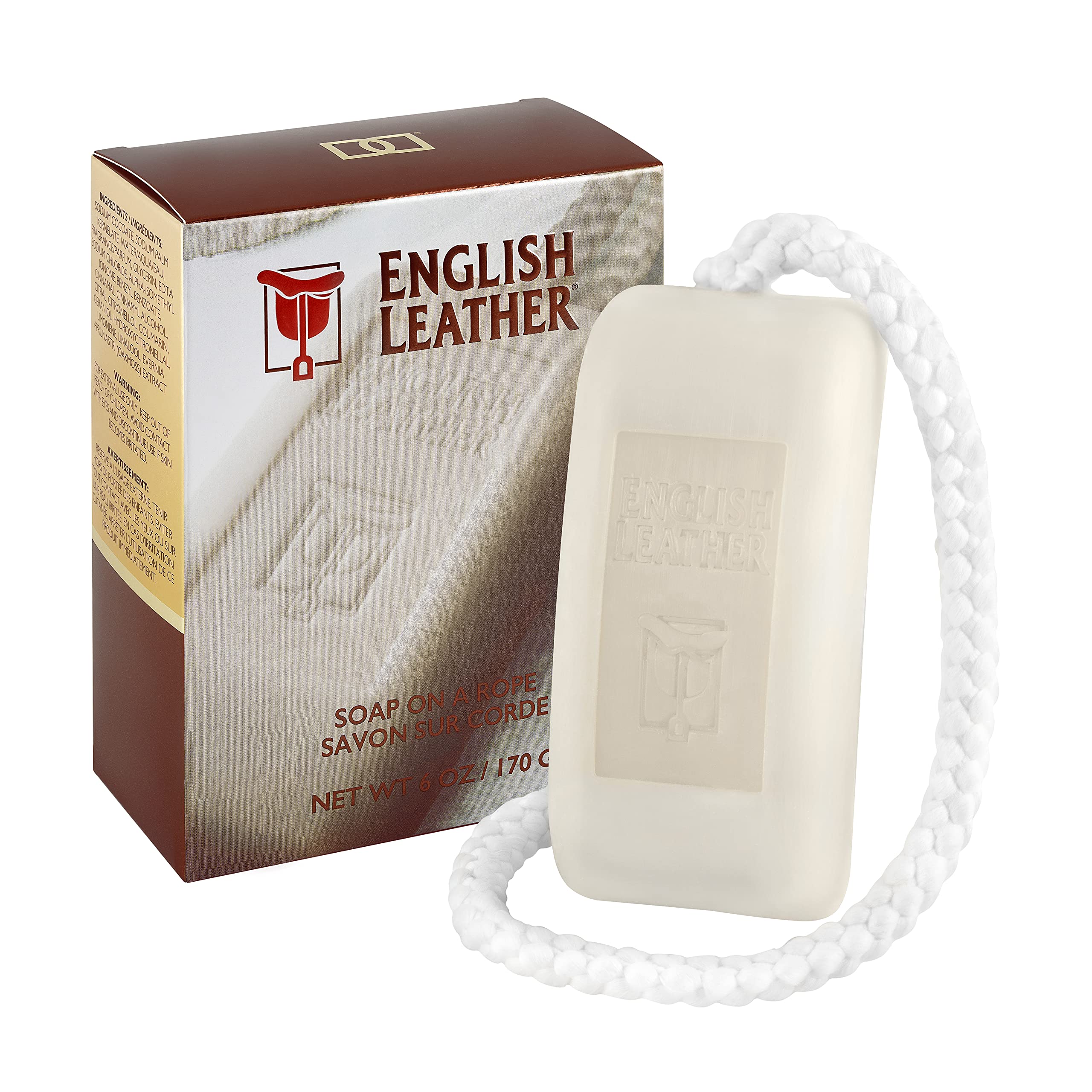 English Leather Fragrance Soap On A Rope for Men 6 Ounce (Pack of 1)