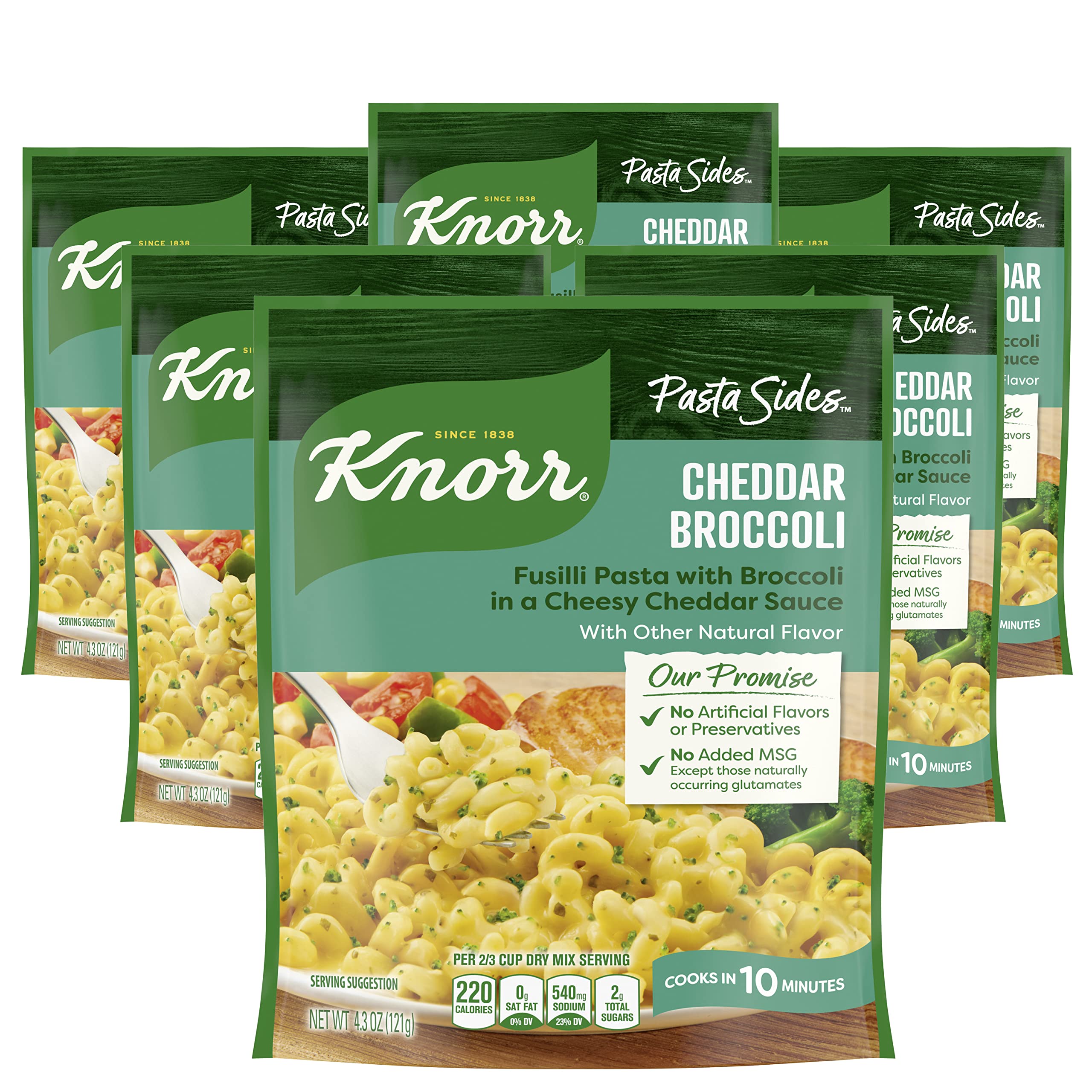 Knorr Pasta Sides Cheddar Broccoli,  oz 6 Count Cheddar Broccoli   Ounce (Pack of 6)