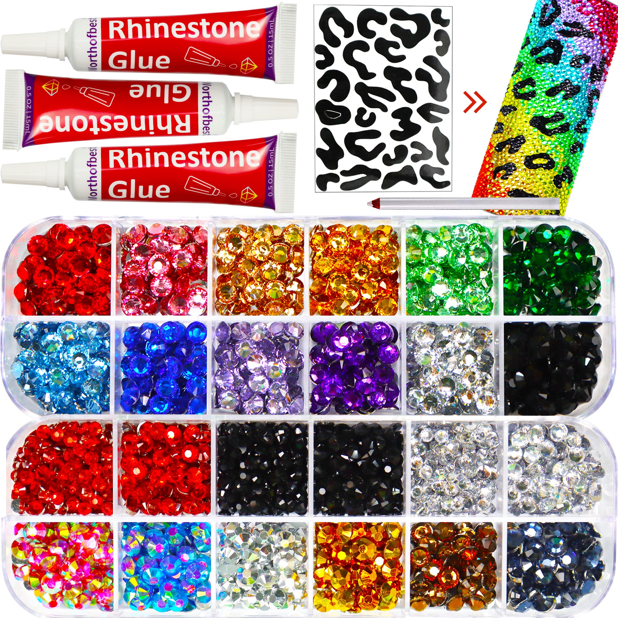 Hotfix Rhinestones Applicator with Large Rinestones Set, Flatback Pearls  for Crafts Clothes Shoes, Bedazzler Kit with