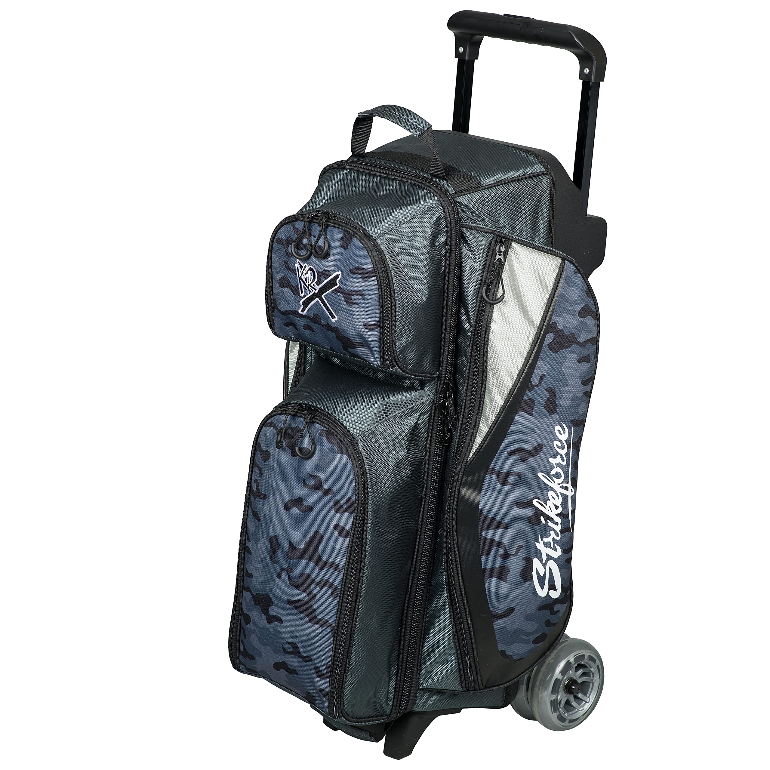 KR Strikeforce Drive Triple Roller Double Wheel Bowling Bag with Top Shoe  Compartment & Multiple Acc…See more KR Strikeforce Drive Triple Roller