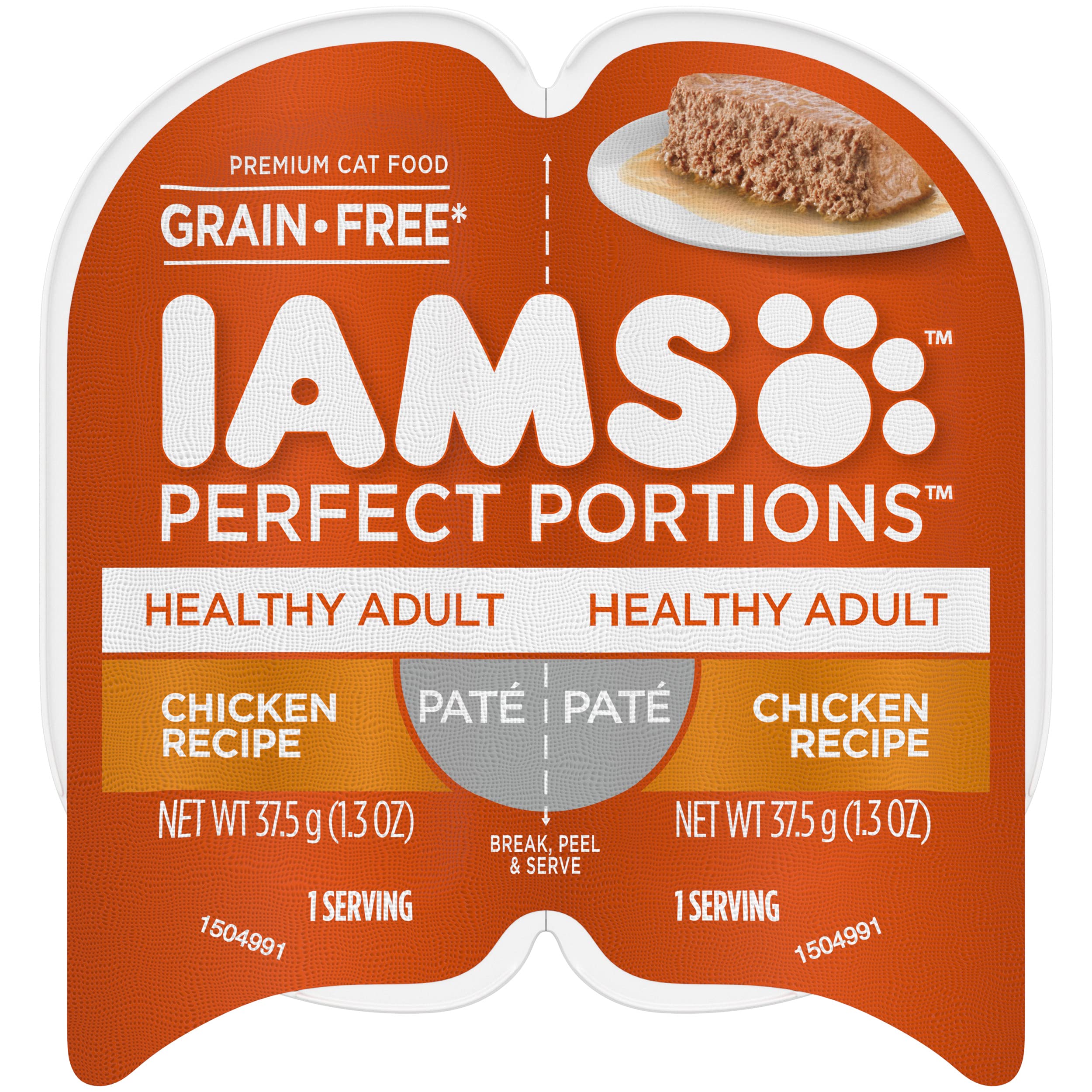 IAMS Perfect Portions Healthy Grain Free Wet Cat Food Pate and