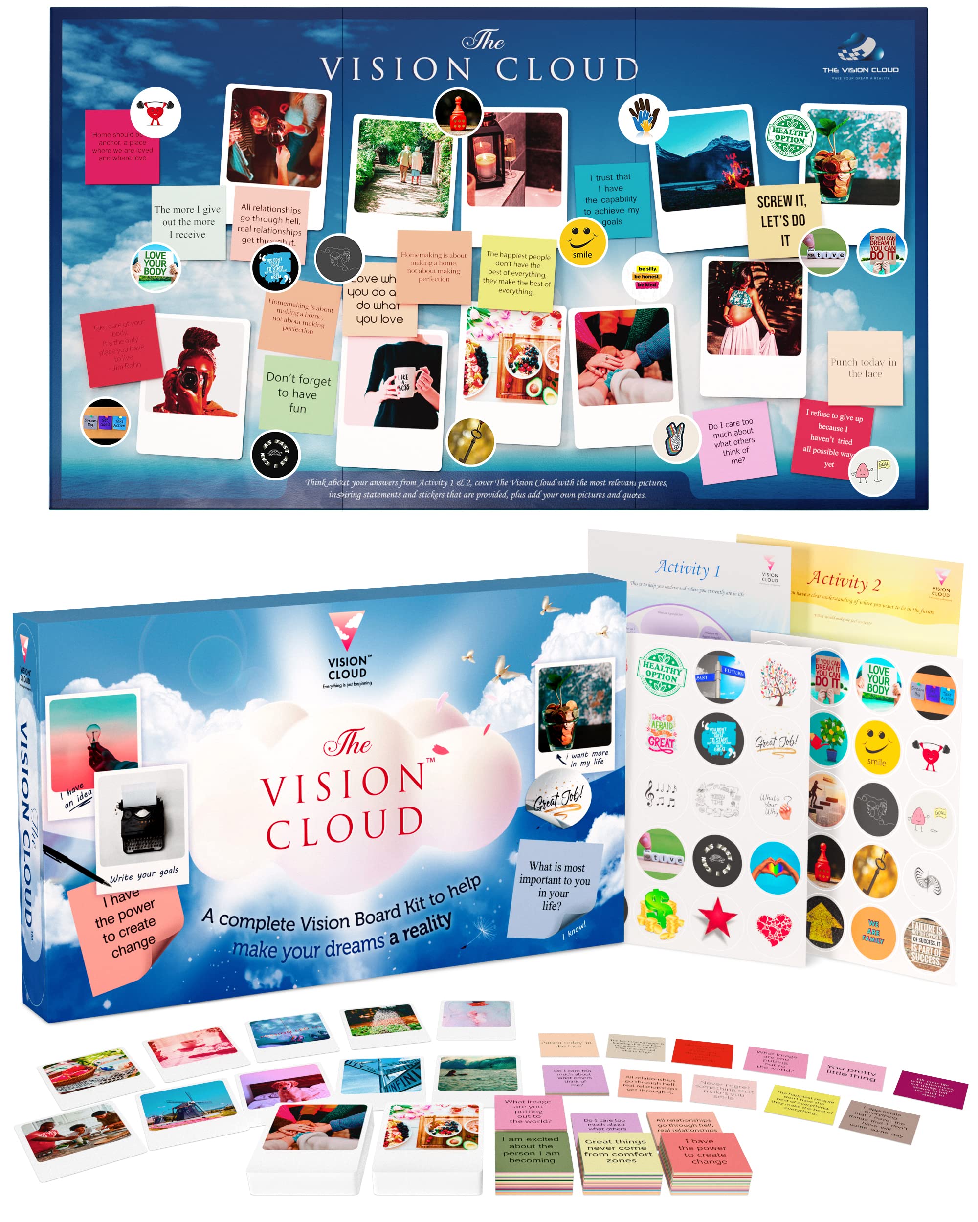 Vision Board Printable Cards, 240 High Vibrational Cards for