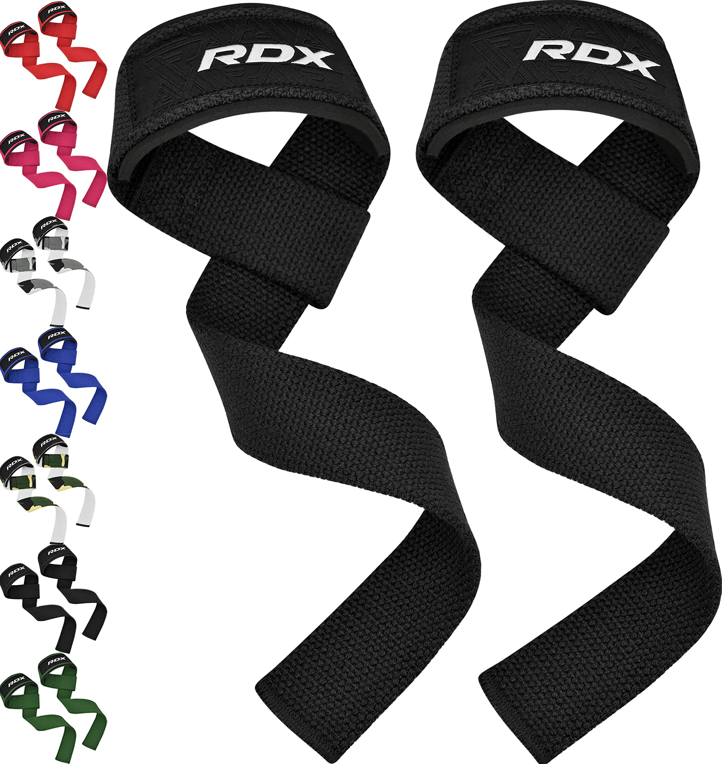 Lifting Straps (1 Pair) - Padded Wrist Support Wraps - for Powerlifting,  Bodybuilding, Gym Workout, Strength Training, Deadlifts & Fitness Workout