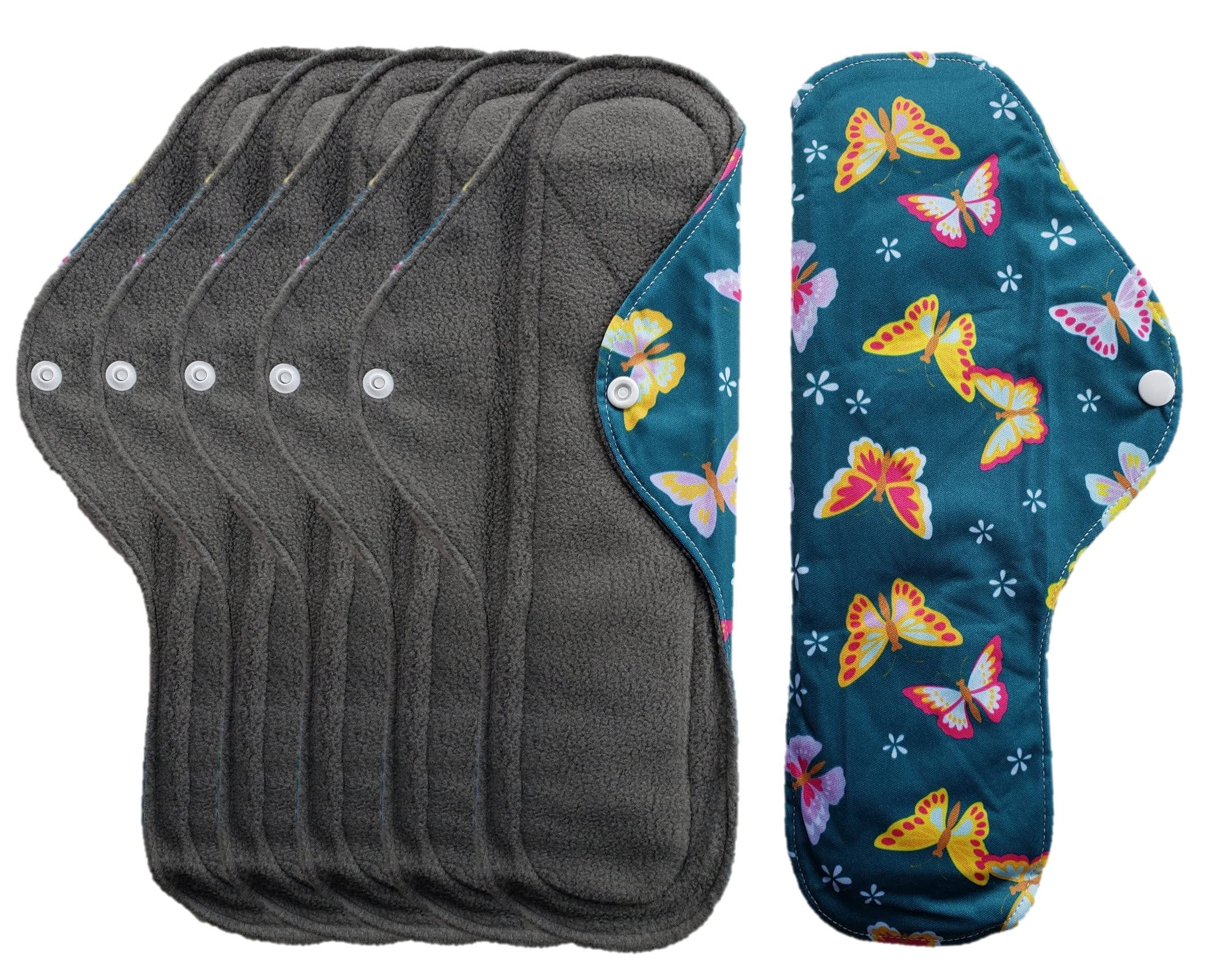 Aslana 6-Pack Reusable Cloth Menstrual Pads Sanitary Napkins ...