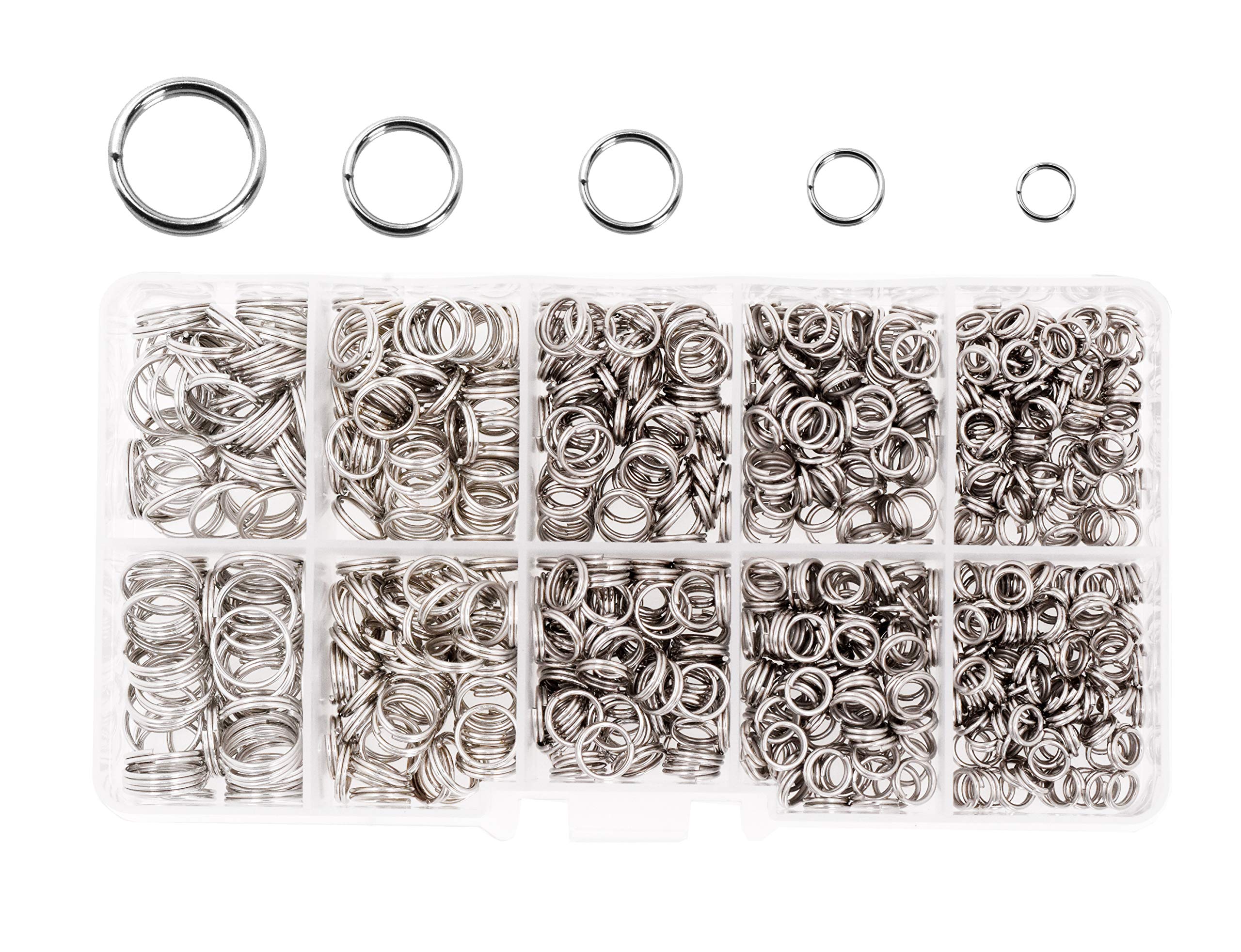 Mandala Crafts Double Split Rings for Keychains - Double Jump Rings for  Jewelry Making Small Key Rings Keys Chandelier Suncatchers 800 PCs Assorted  Sizes Silver