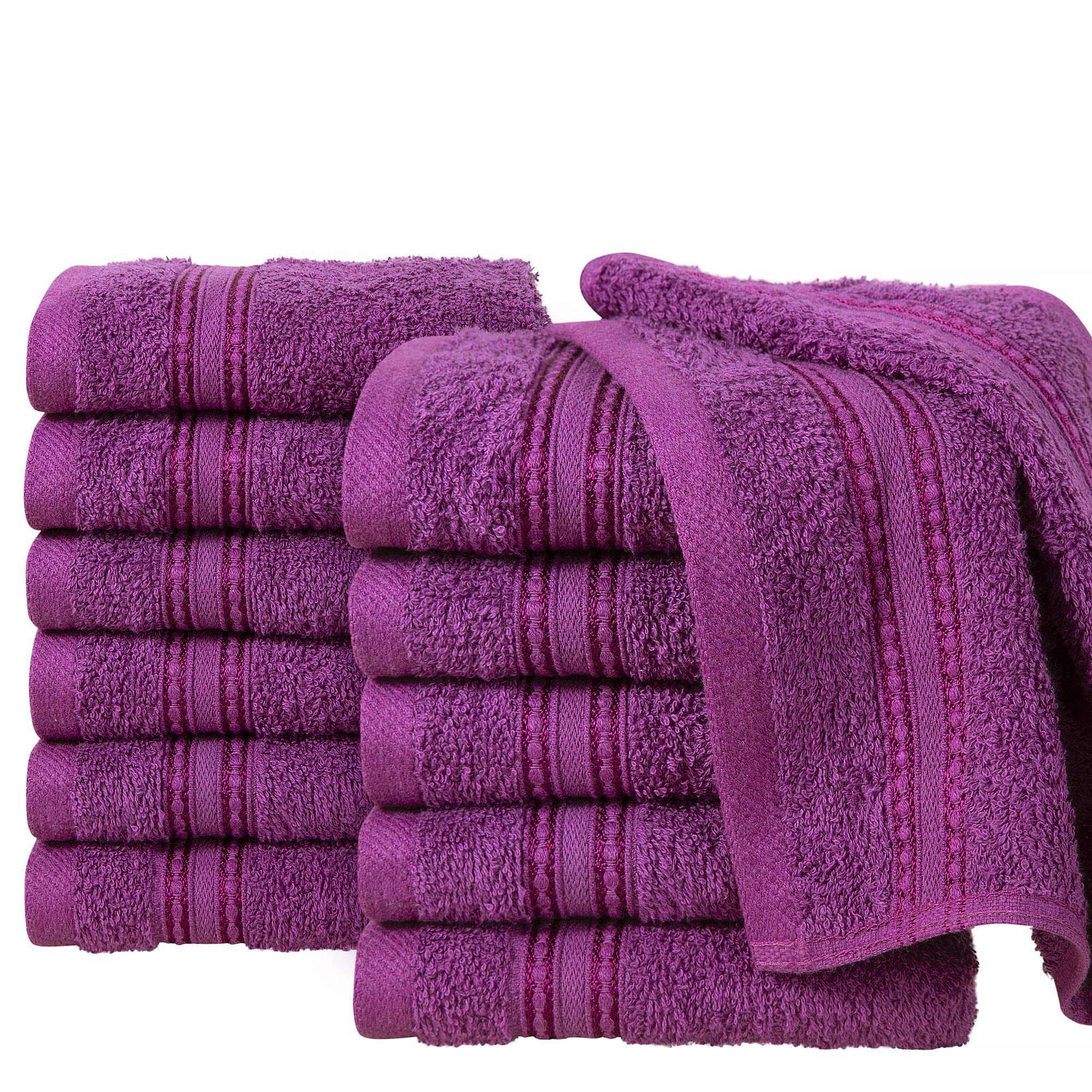 ERINA Towel Set of 6; 2 Bath Towels, 2 Hand Towels and 2