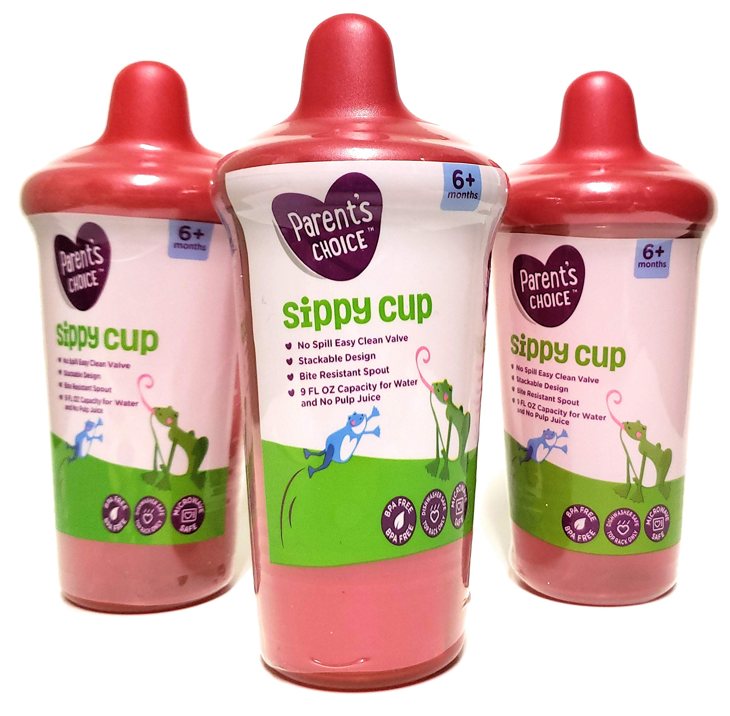 Parent's Choice Sippy Cup, 6+ Months, 9 fl oz, 1 Pack (Colors May Vary)