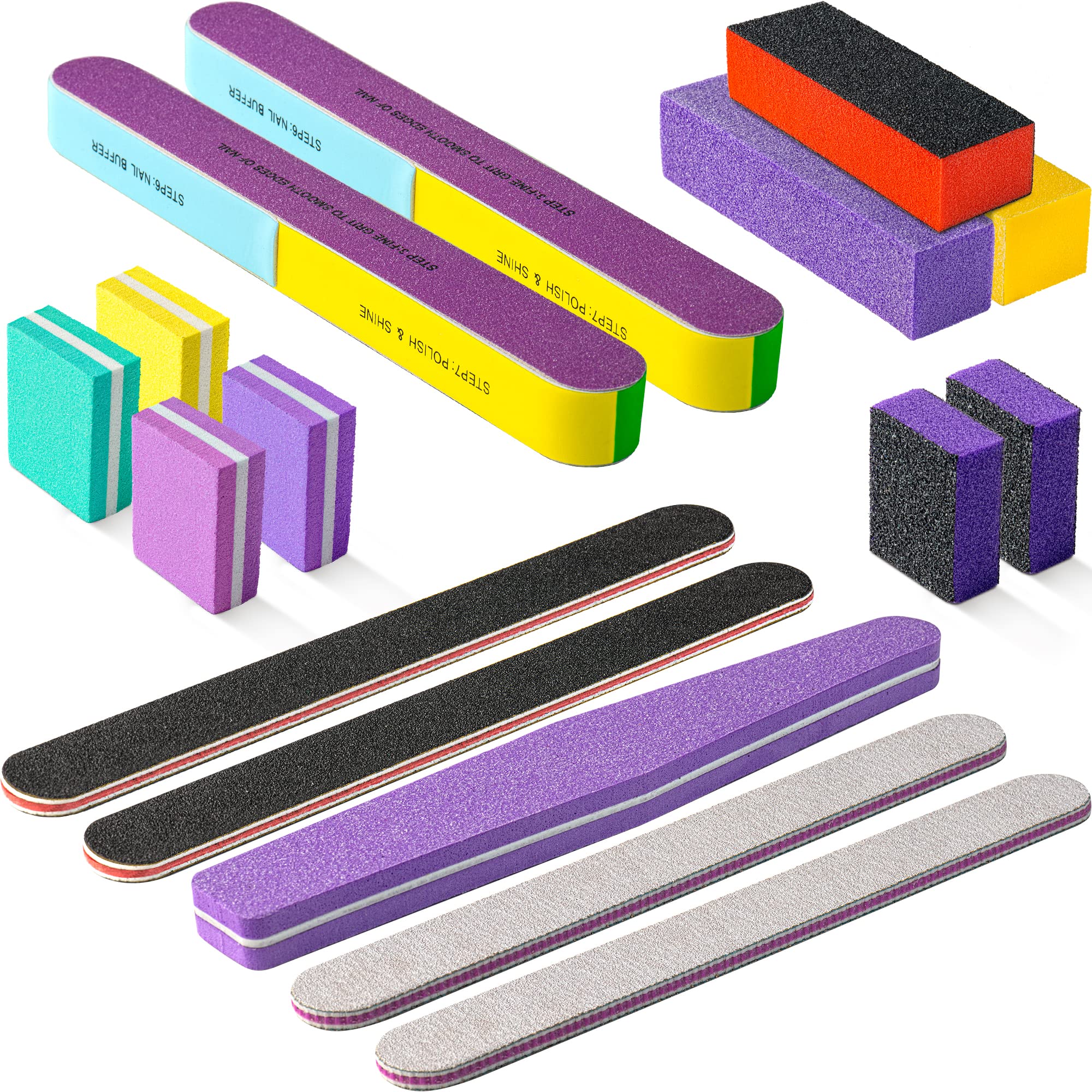Best Nail Files And Buffers with 12 pcs per sets, 10.99 USD