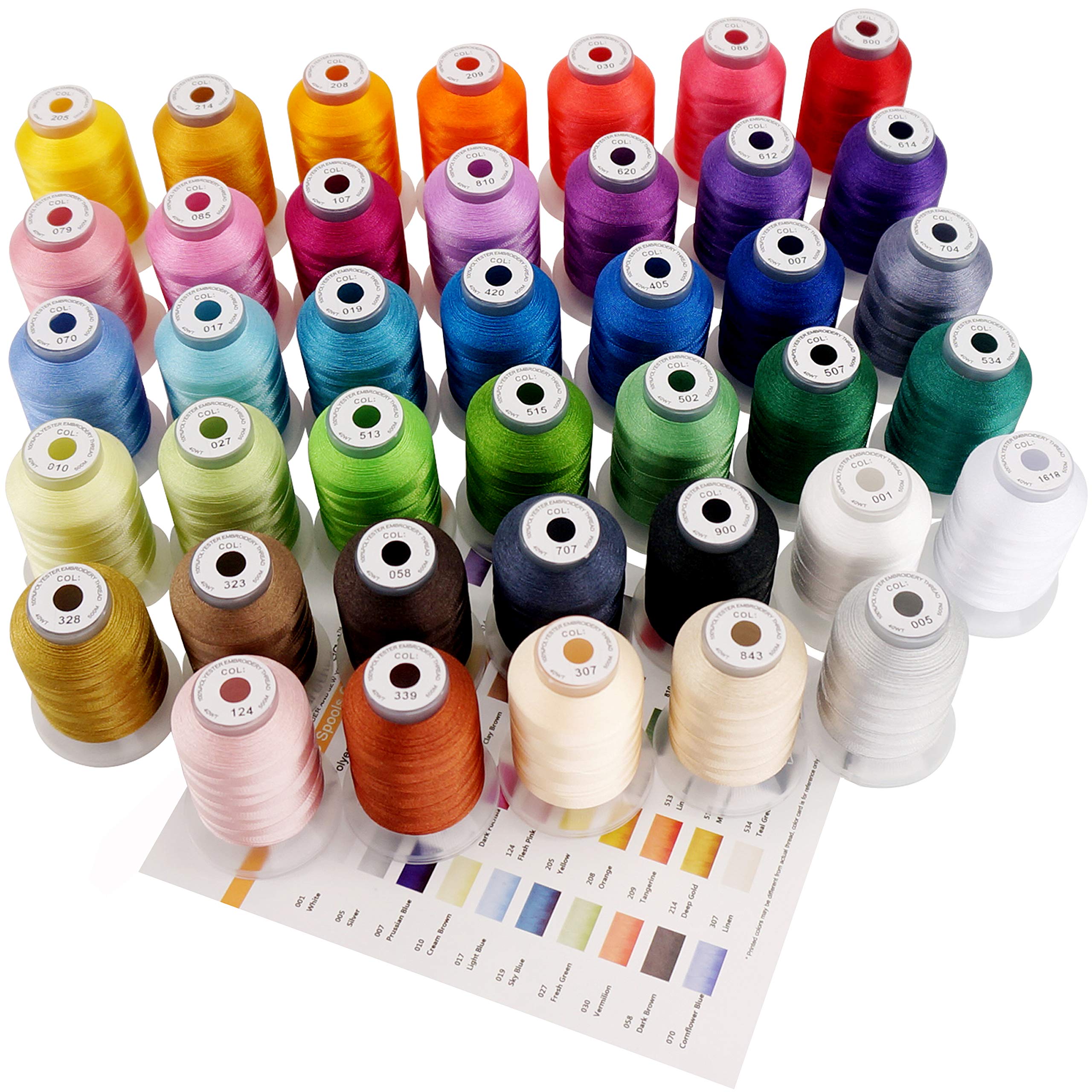 New brothread 32 Spools Polyester Embroidery Machine Thread Kit