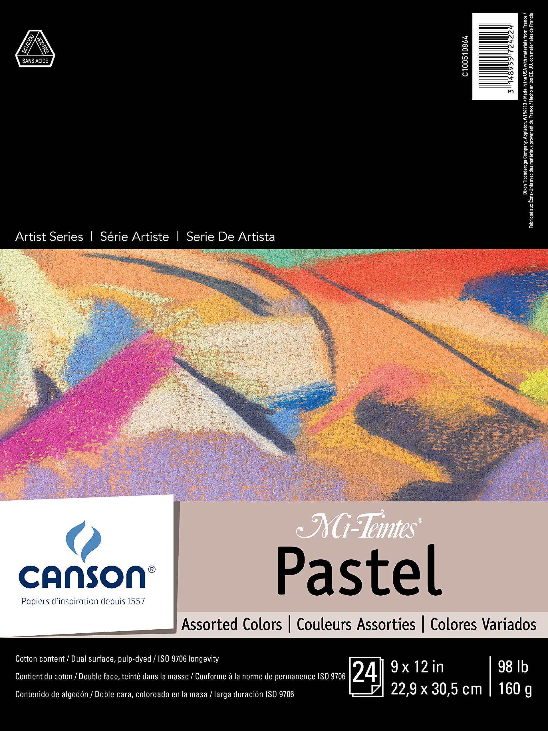 Canson Artist Series Plein Air Watercolor Paper, Fold Over Art Board, 9x12  inches, 10 Sheets - Artist Paper for Adults and Students - Watercolors