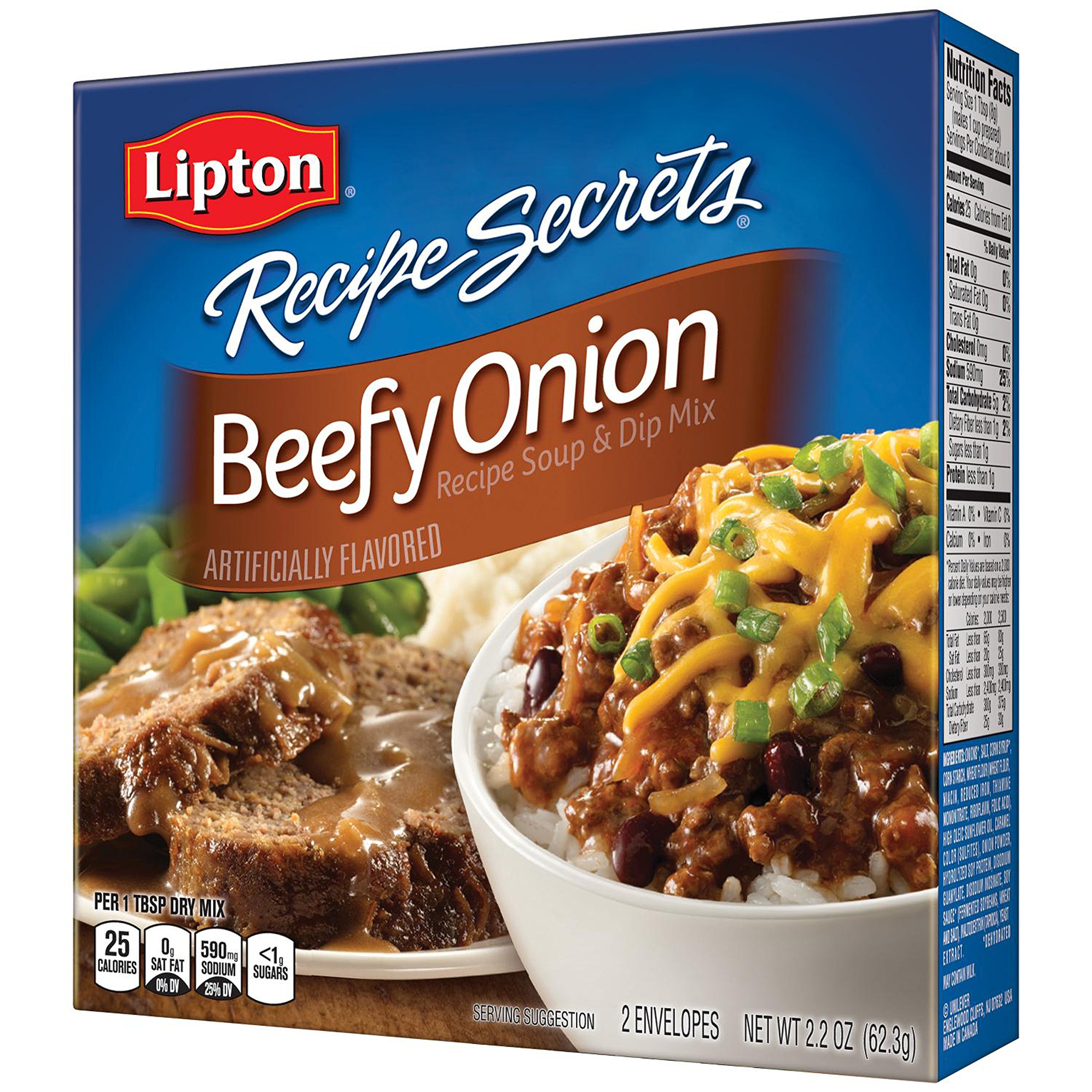Lipton Recipe Secrets Soup and Dip Mix For a Delicious Meal Onion Great  With Your Favorite Recipes, Dip or Soup Mix 2 oz (Pack of 6)
