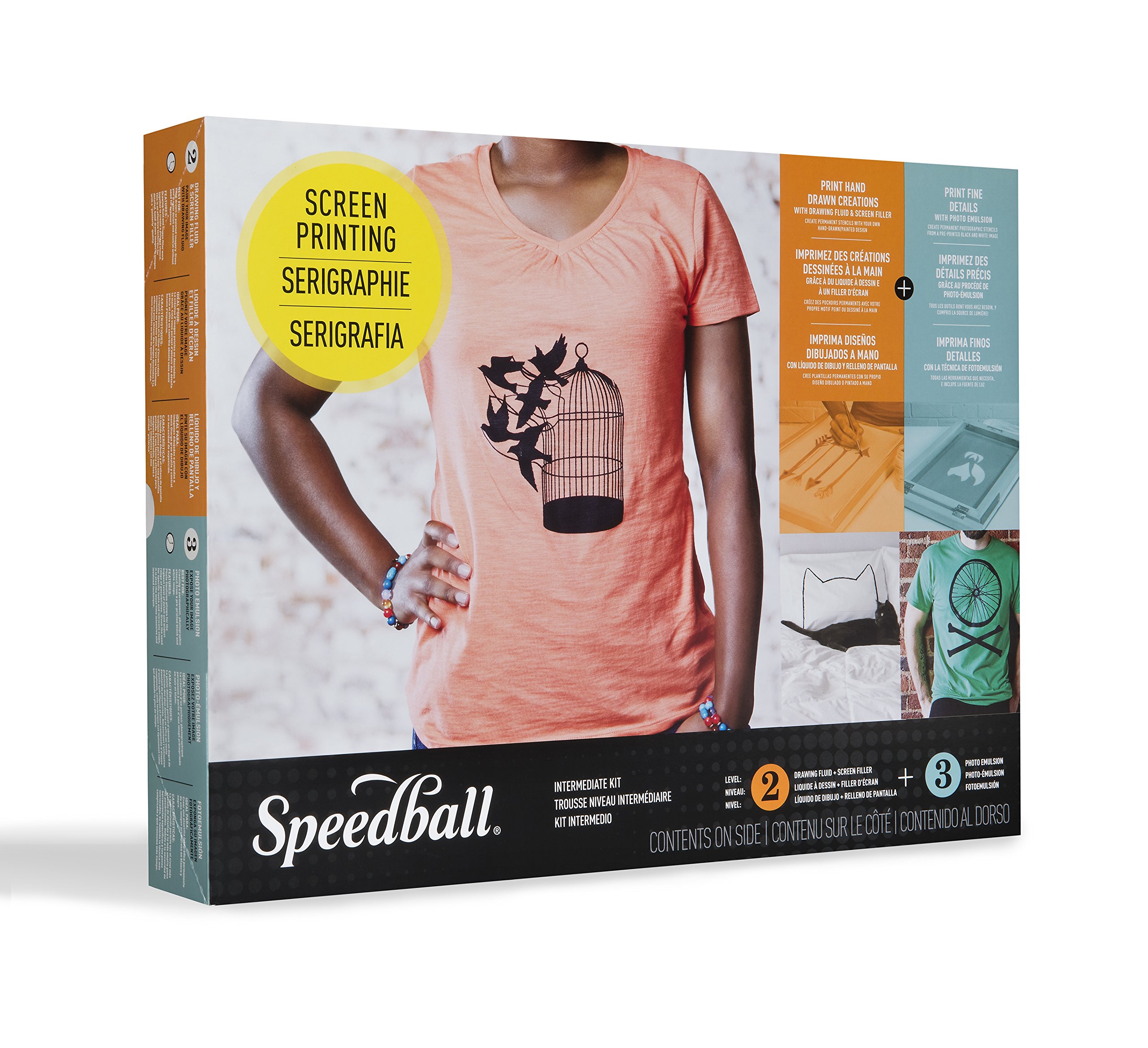 Speedball Intermediate Kit for Screen Printing, Include Screen, Squeegee,  Ink, Diazo Photo Emulsion & Sensitizer