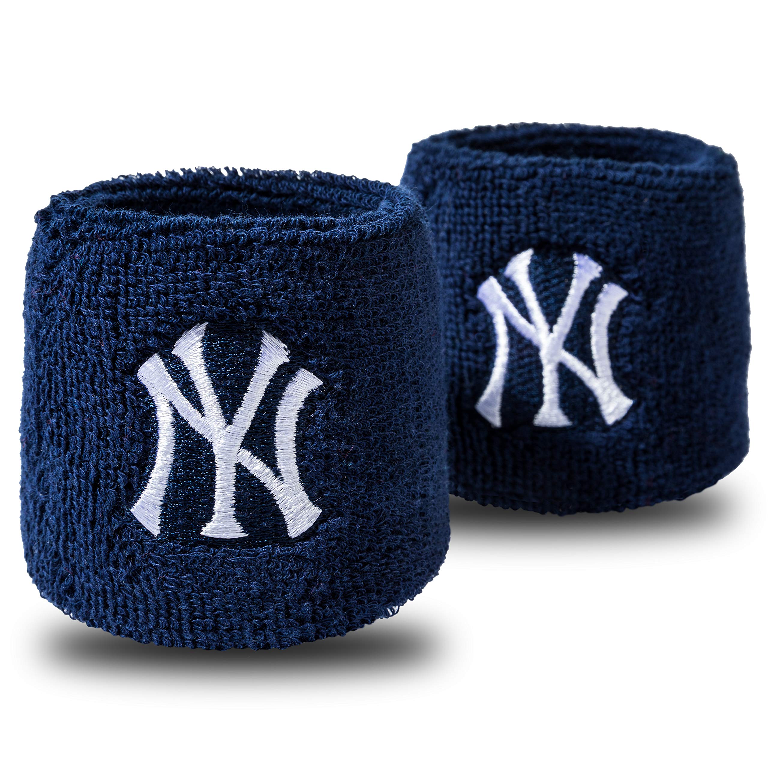 Franklin Sports MLB Team Licensed Baseball Wristbands - MLB Team Logo Sweat  Wristbands - Great for Costumes + Uniforms - Pair New York Yankees