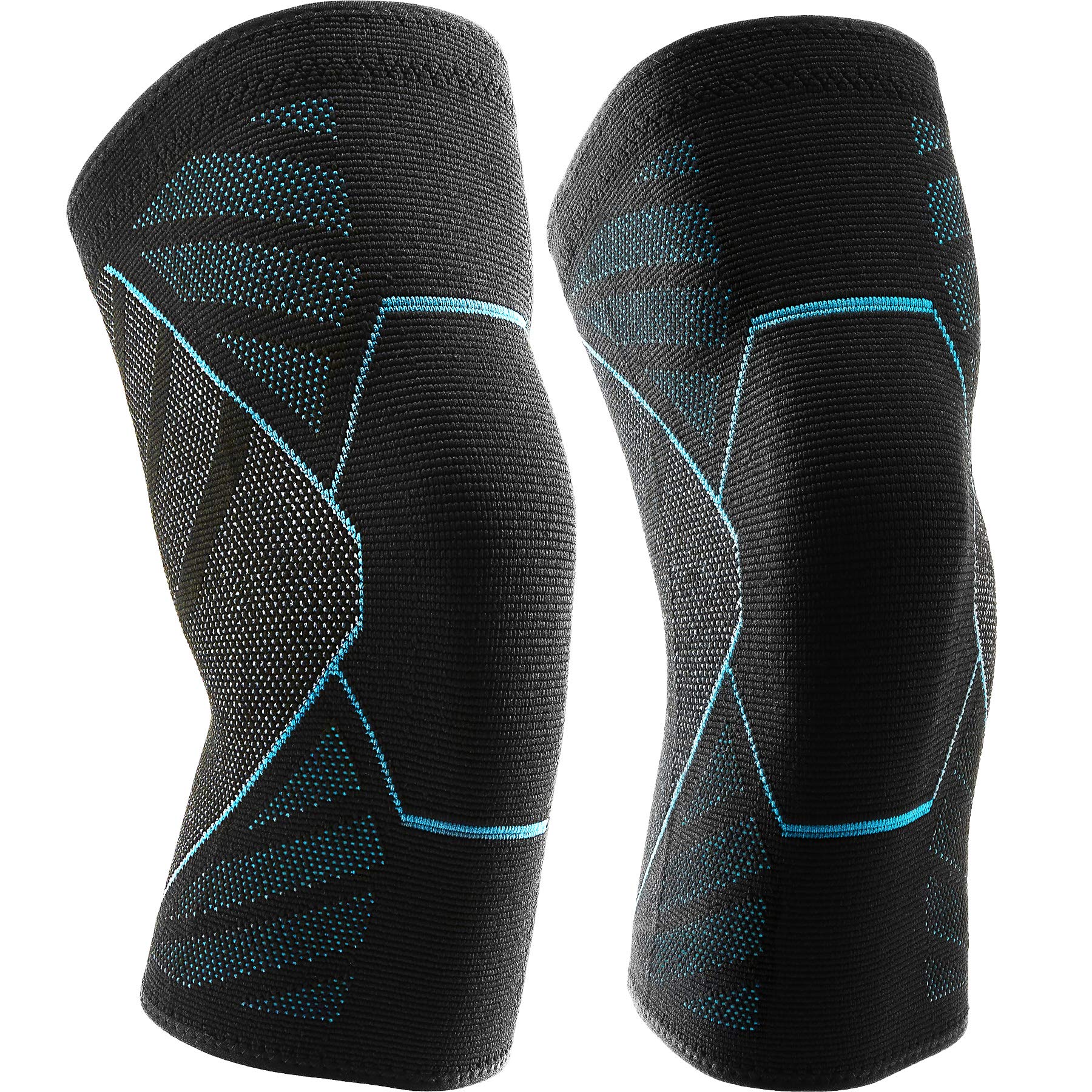 Knee Brace Sleeves 2 Pack Joint Protection and Support Knee Compression  Sleeve for Knee Pain Fit for Men and Women - Non-Slip Knee Support for  Running Basketball Weightlifting - L