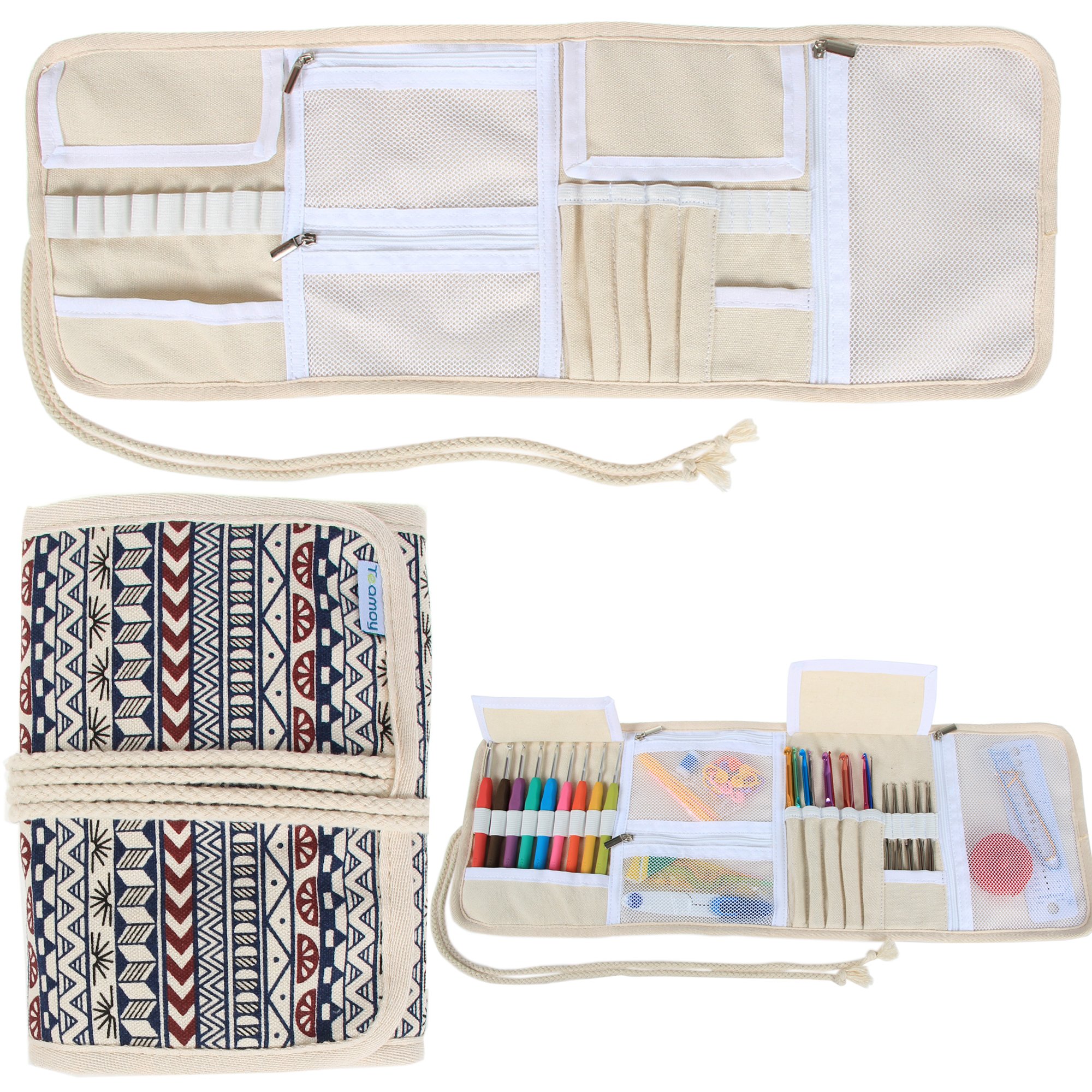  Teamoy Afghan Crochet Hook Case(up to 11 Long