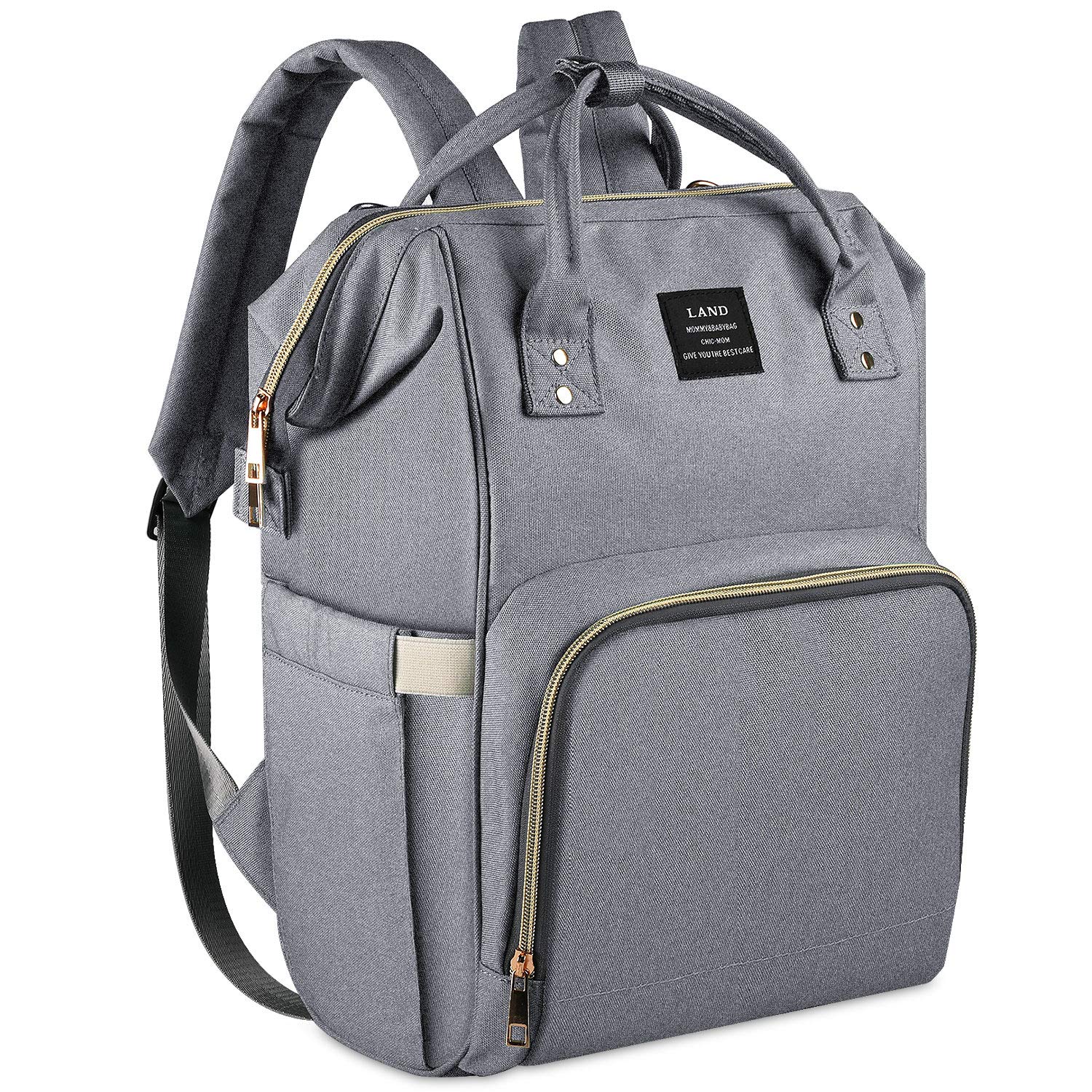 Diaper Bag Backpack,Baby Bags for Mom and Dad Maternity Diaper Bag  ,Multifunction Waterproof Baby Diaper Bag Large Capacity- Grey, Grey :  : Baby Products
