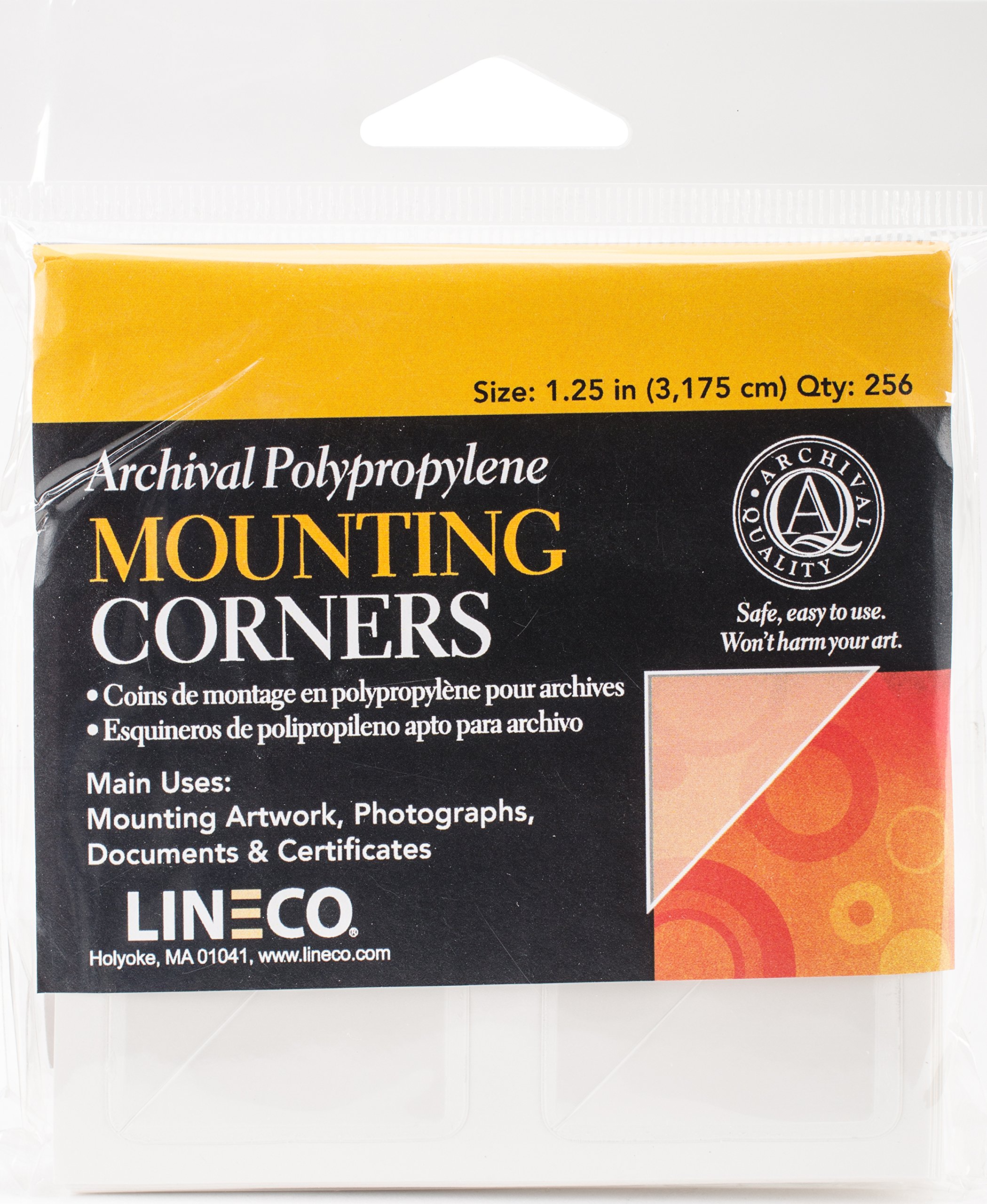 Photo Corners 250 qty Clear Self-Adhesive Polypropylene, boxed