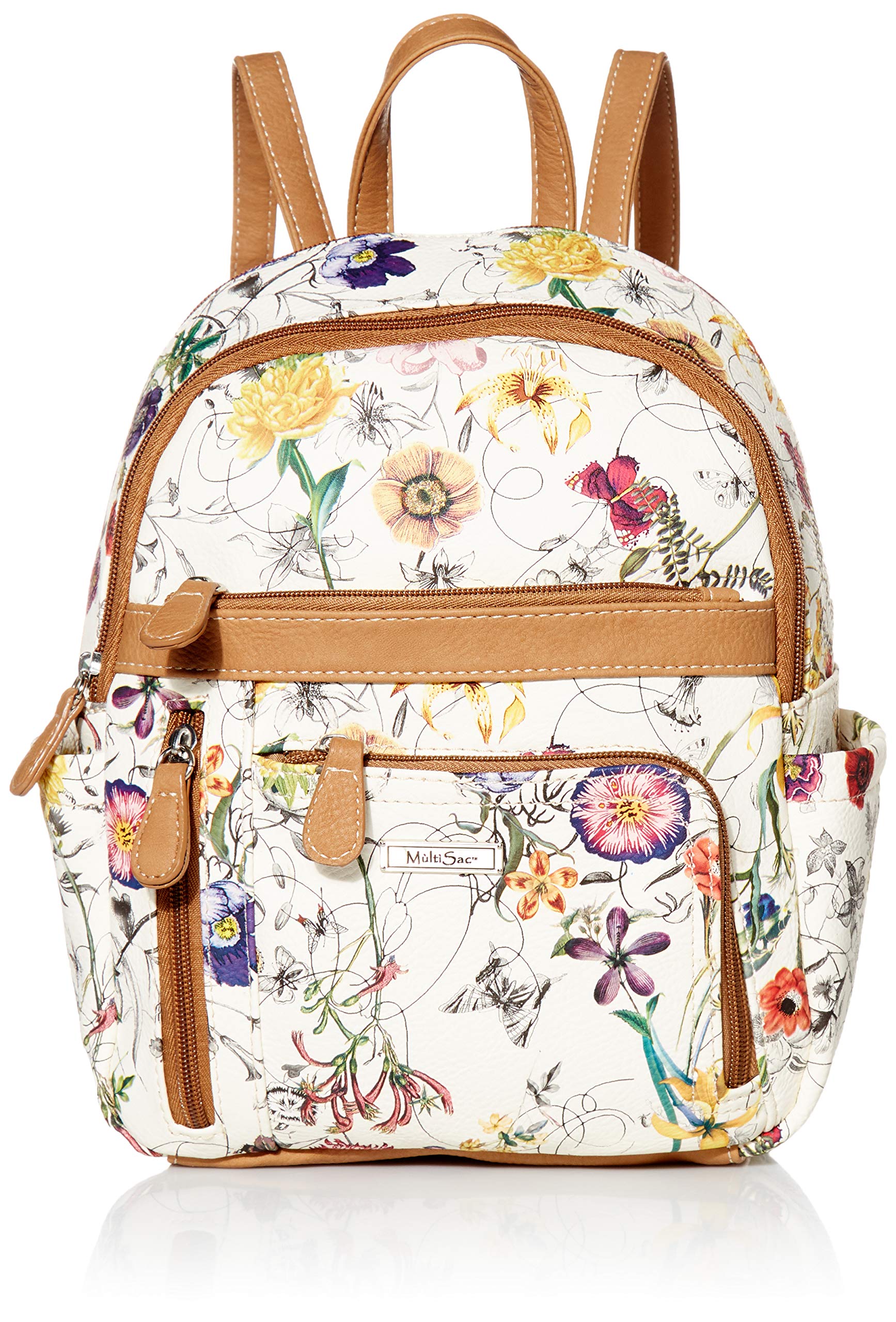 Shop All-Over Floral Print Backpack with Adjustable Straps and Zip Closure  Online | Max Oman