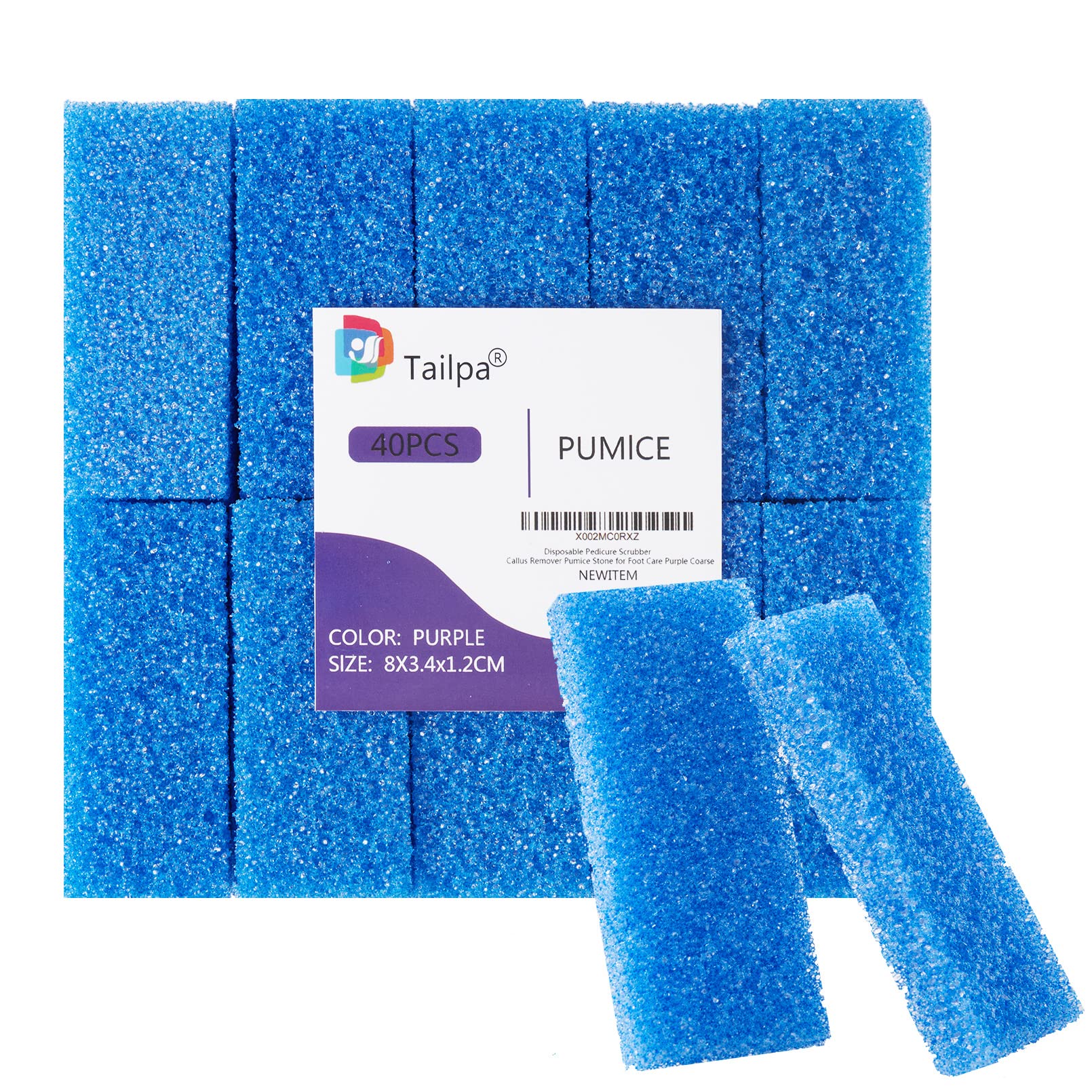 140 Pcs Disposable Foot Pumice Stone Foot Scrubber Sponge Pads for