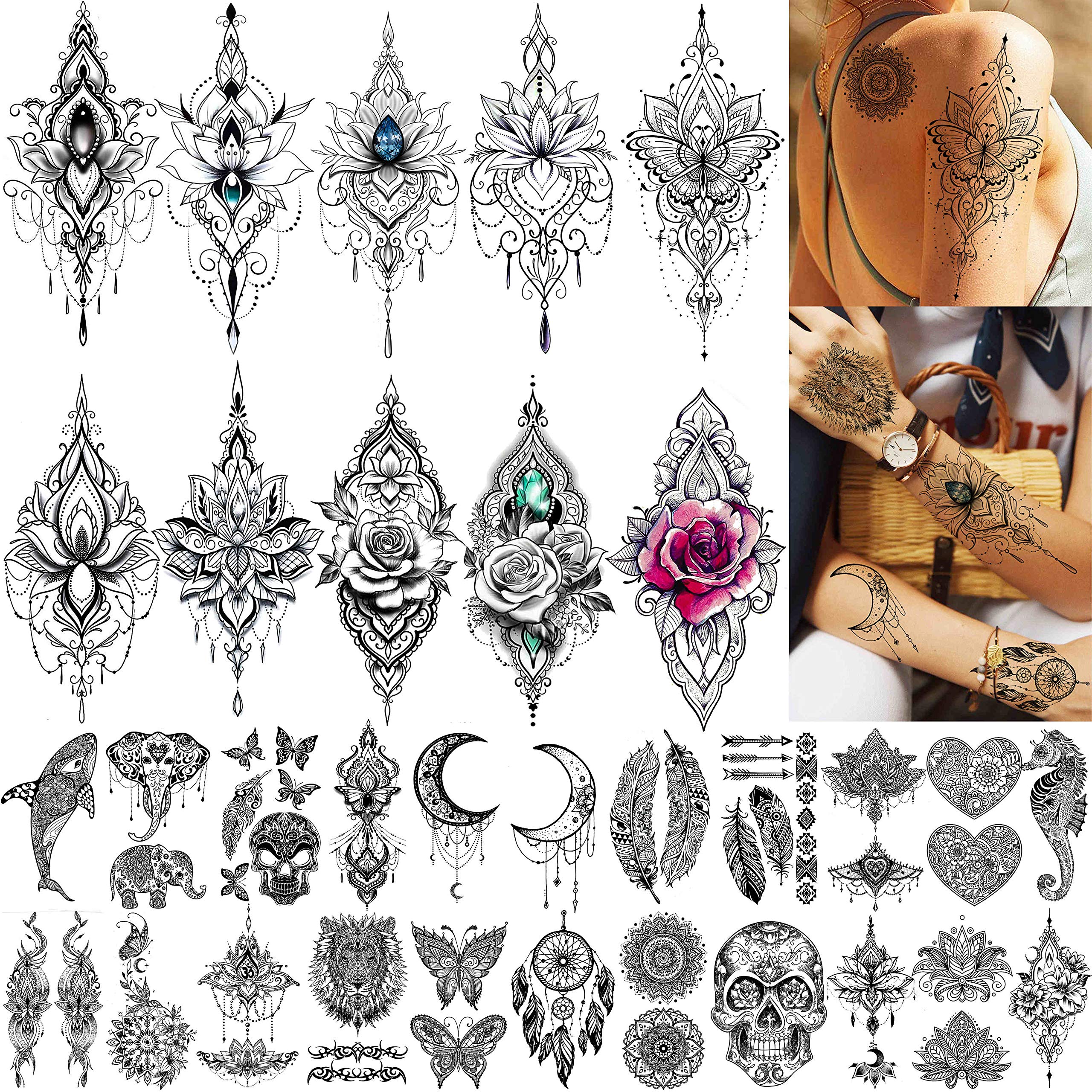 Tribal Lotus Flower Tattoo – LuckyFishArt