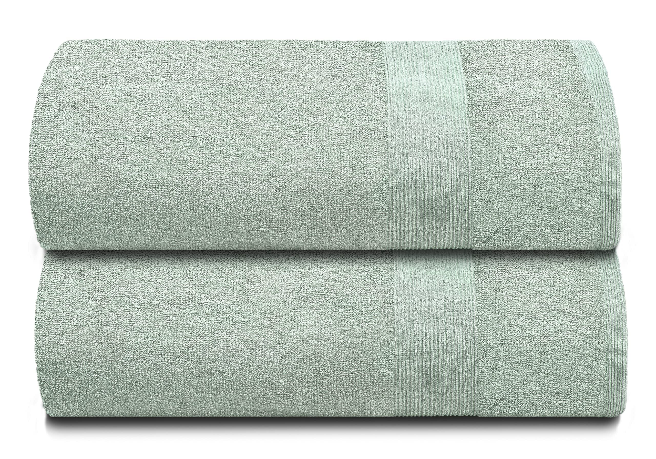 Belizzi Home Premium Cotton Oversized 2 Pack Bath Sheet 35x70 - 100% Pure  Cotton - Ideal for Everyday use - Ultra Soft & Highly Absorbent - Machine  Washable - Sea Green