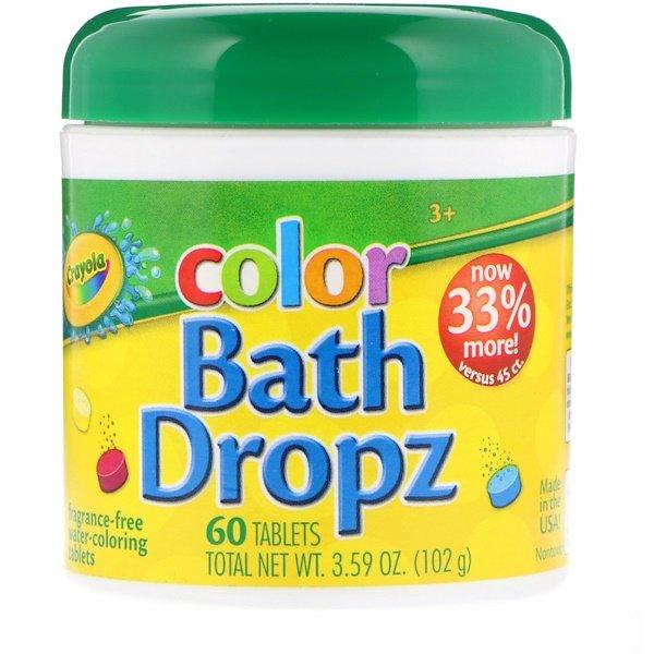 Crayola Bath Dropz, Color, Tablets - 60 tablets, 3.59 oz