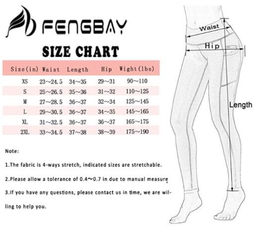 Fengbay 2 Pack High Waist Yoga Pants Pocket