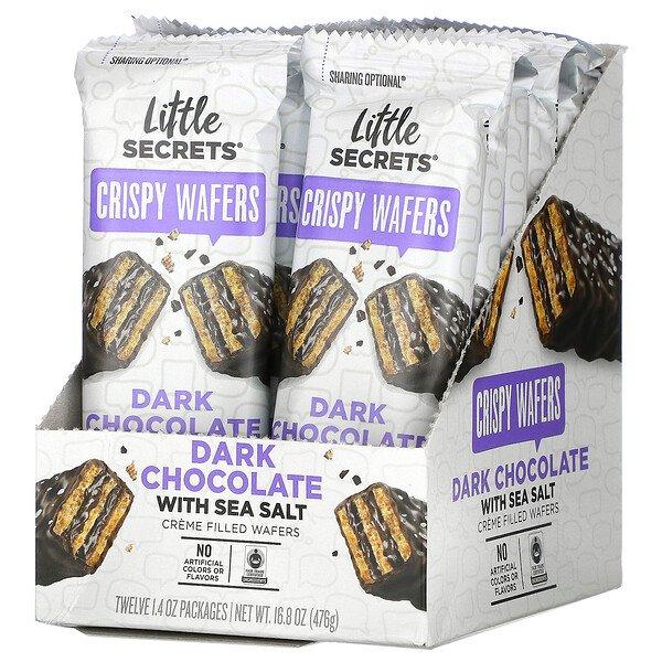 Little Secrets Milk Chocolate Crispy Wafers with Sea Salt, 2 count