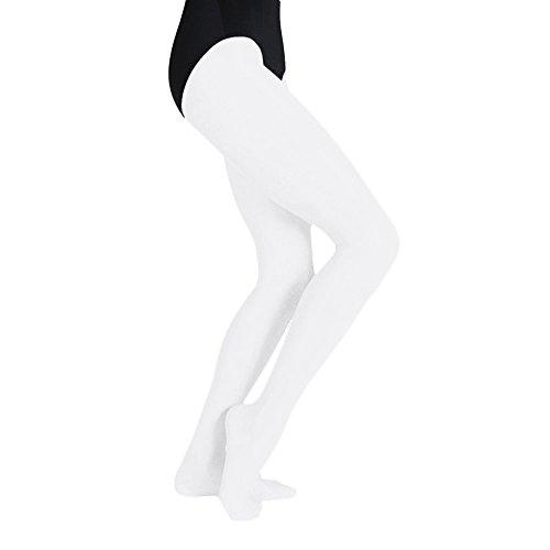 TotalSTRETCH Seamless Shimmer Footed Tights WHITE / Adult - M