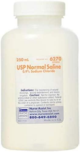 Solution saline 0.9% Nacl / 250 ml – Soins Intensifs