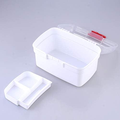 Medical Storage Containers Medicine Box Organizer Home Emergencies First  Aid Kit Pill Case with Compartments and