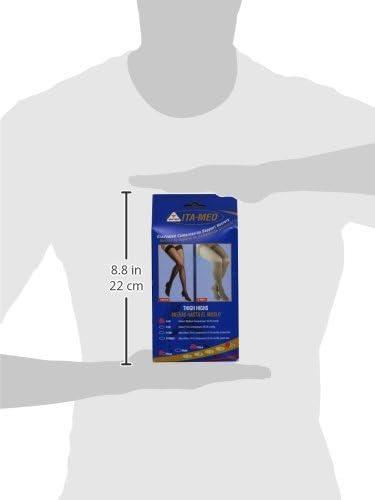 ITA-MED Microfiber Thigh Highs - Compression Stockings (25-35 mmHg): H-306  Medium