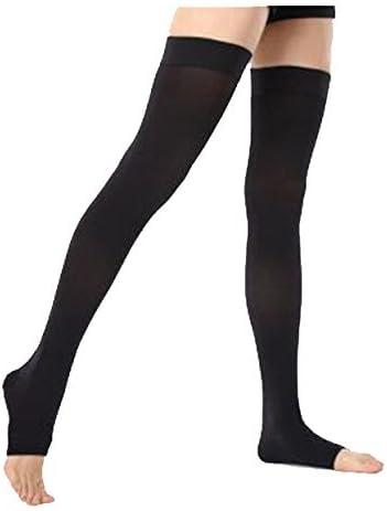 TOFLY Thigh High Compression Stockings for Women & Men (Pair) Open Toe  Opaque 20-30 mmHg