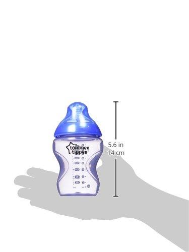  Tommee Tippee Closer To Nature Baby Bottles Slow Flow  Breast-Like Nipple With Anti-Colic Valve (9oz, 4 Count) : Baby